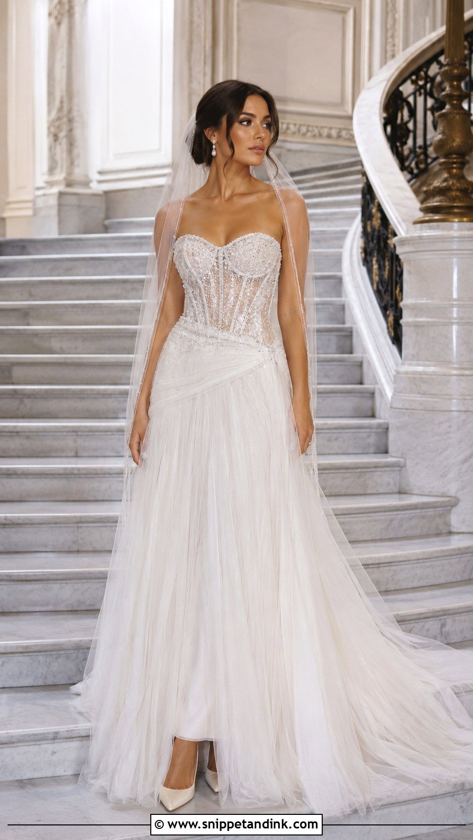 Crystal Corset Wedding Dress - Snippet and Ink - 20 Crystal Wedding Dress Ideas