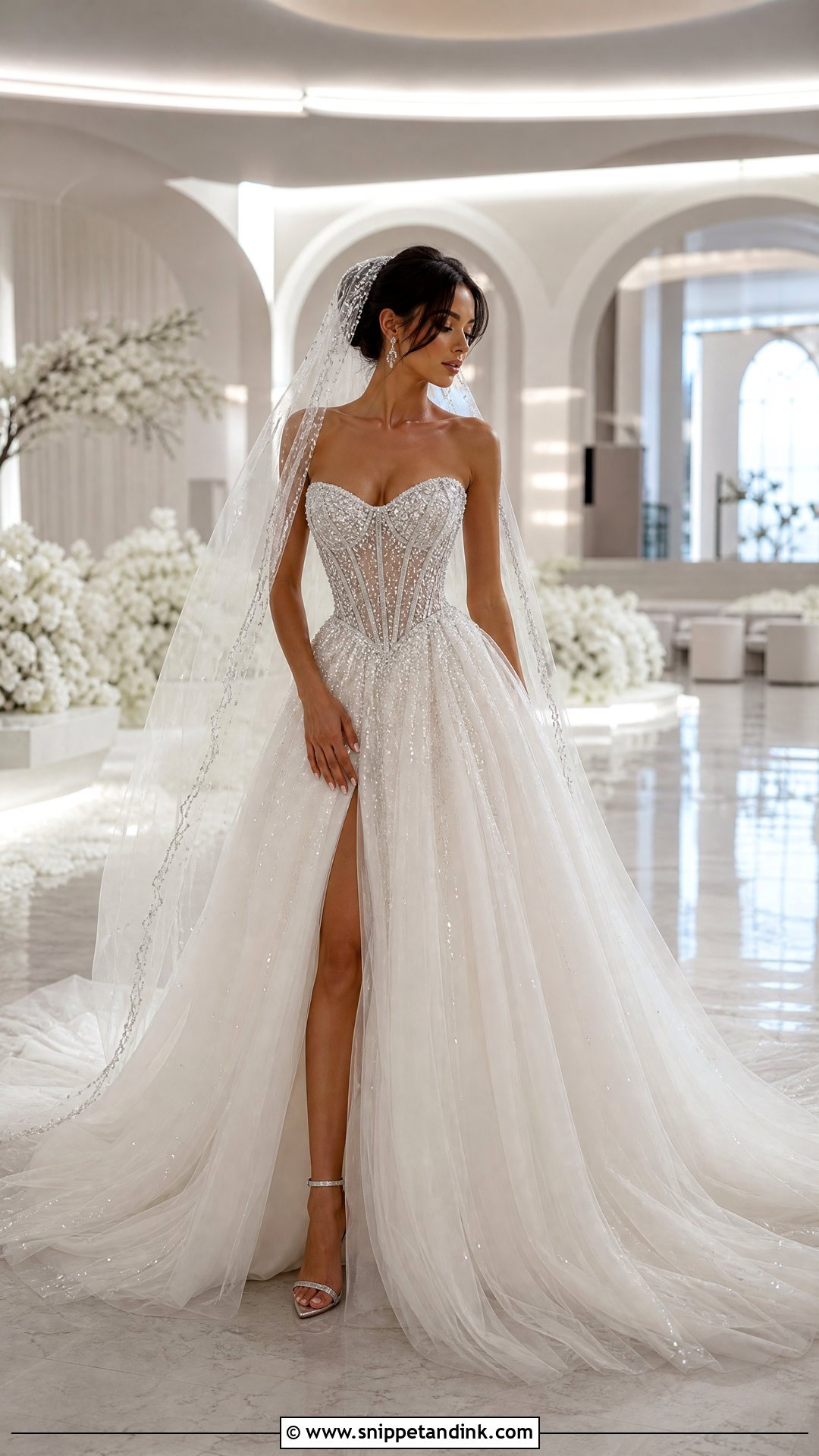 Crystal Corset Wedding Dress - Snippet and Ink - 20 Glamorous Wedding Dress Ideas