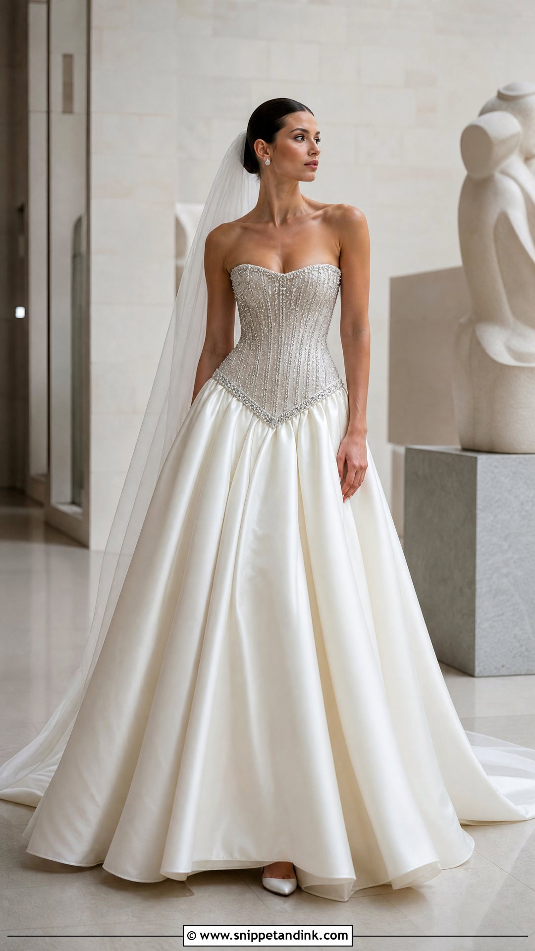 Crystal Drop Waist Wedding Dress - Snippet and Ink - 20 Wedding Dress Crystals Ideas
