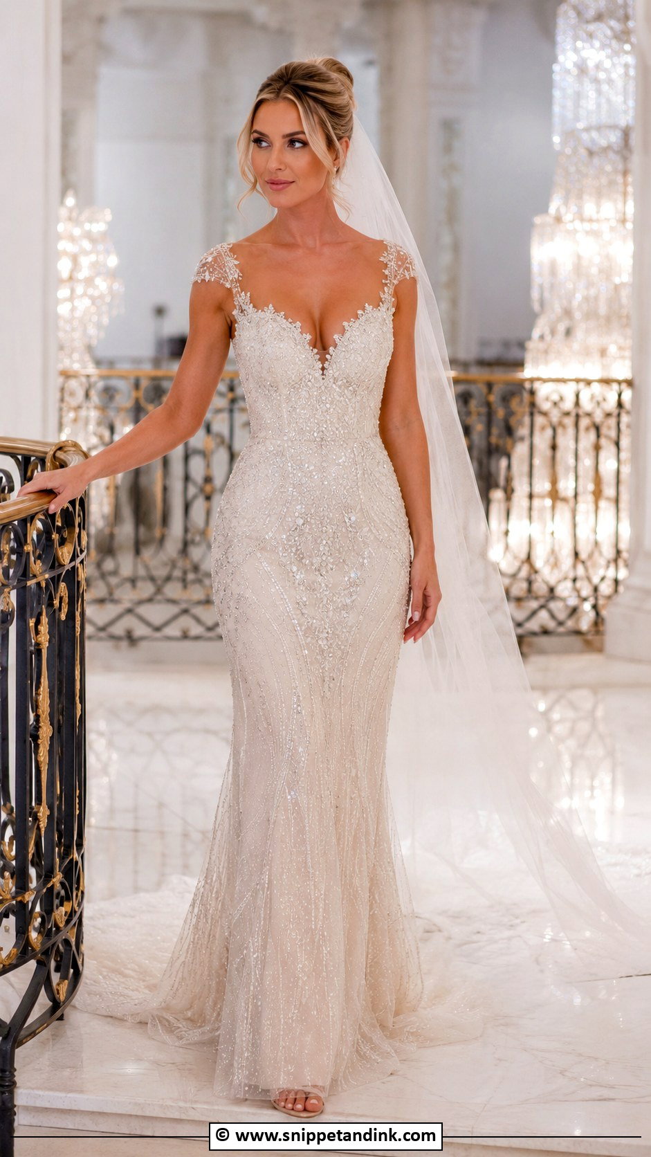 Crystal Embellished Wedding Dress - Snippet and Ink - 30 Couture Wedding Gowns
