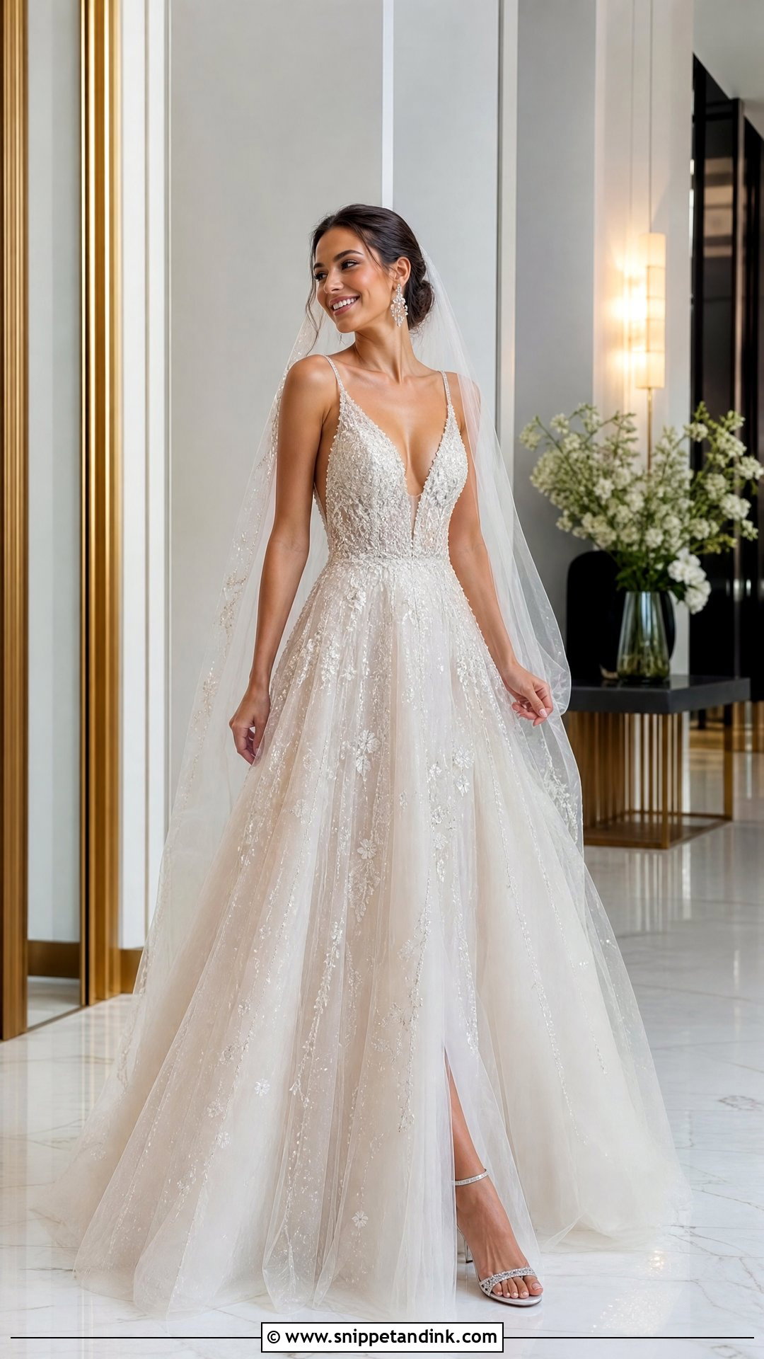 Crystal Embroidered Wedding Dress - Snippet and Ink - 25 Expensive Wedding Dress Ideas