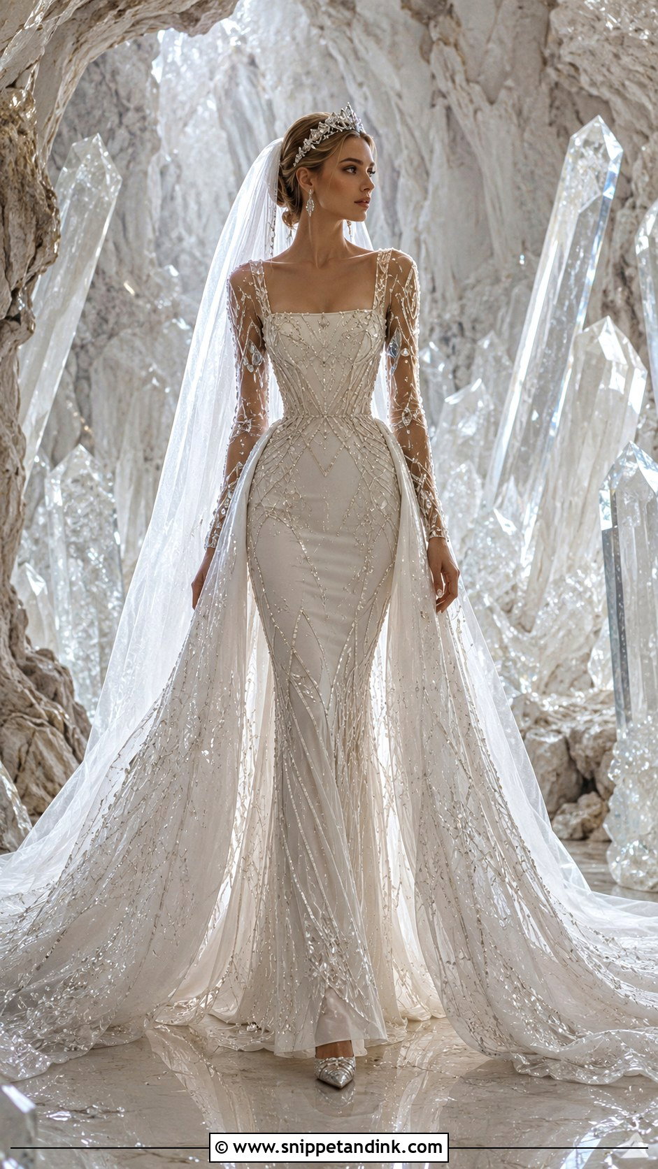 Crystal Fantasy Wedding Dress Art - Snippet and Ink - 20 Fantasy Wedding Dress Art Ideas