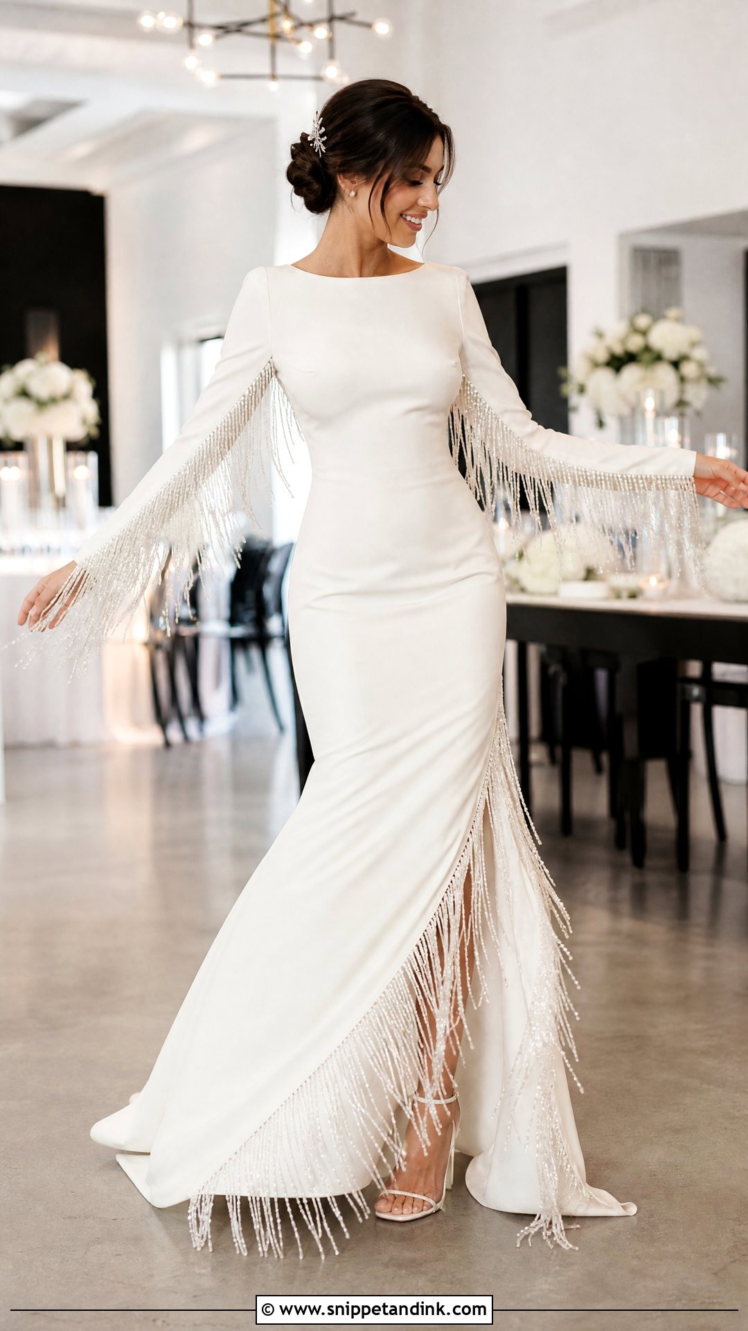 Crystal Fringe Wedding Dress - Snippet and Ink - 20 Wedding Dress Crystals Ideas