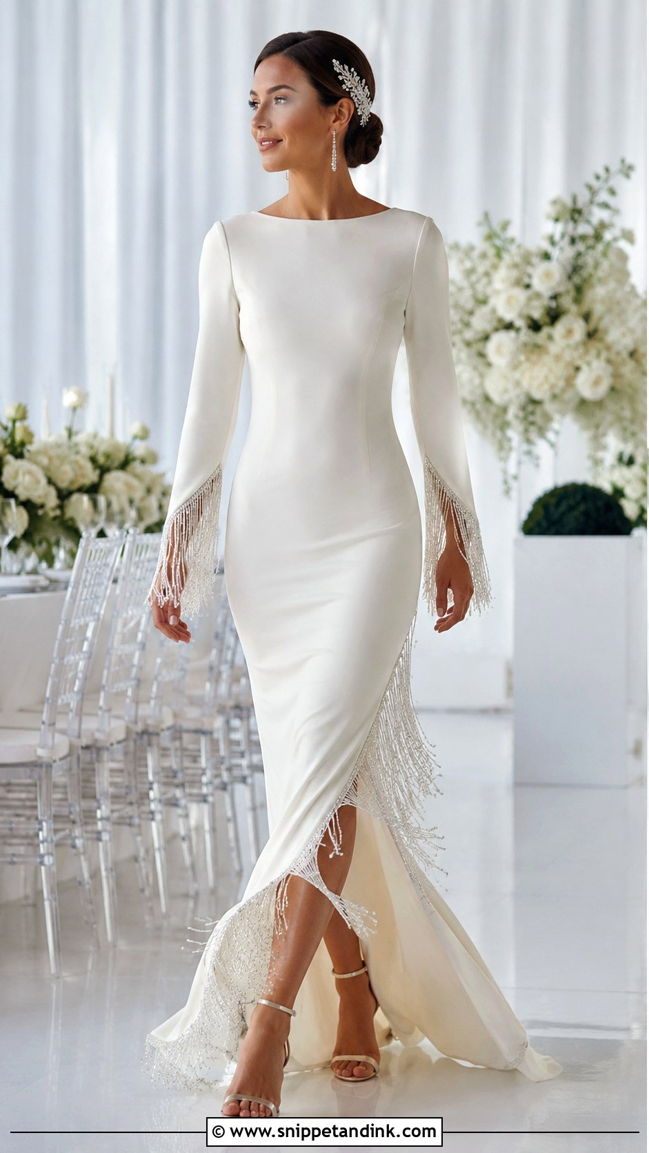 Crystal Fringe Wedding Dress - Snippet and Ink - 20 Shiny Wedding Dress Ideas