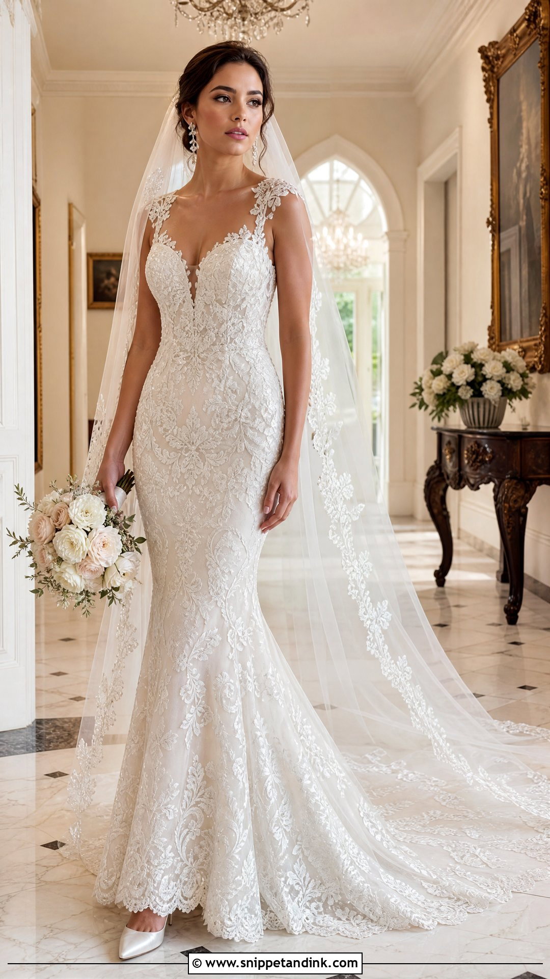 Crystal Lace Mermaid Wedding Dress - Snippet and Ink - 20 Wedding Dress Crystals Ideas