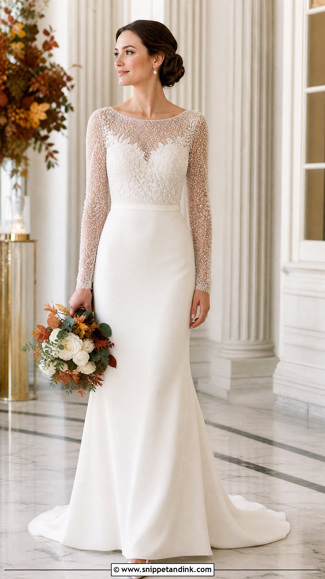 Crystal Long Sleeve Wedding Dress - Snippet and Ink - 20 Wedding Dress Crystals Ideas