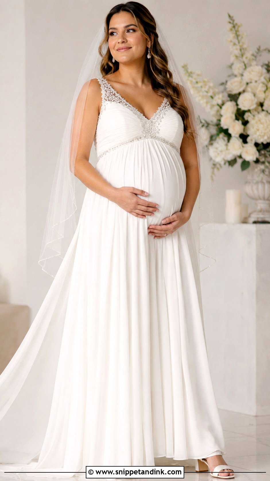 Crystal Maternity Wedding Dress - Snippet and Ink - 25 Crystal Wedding Dresses