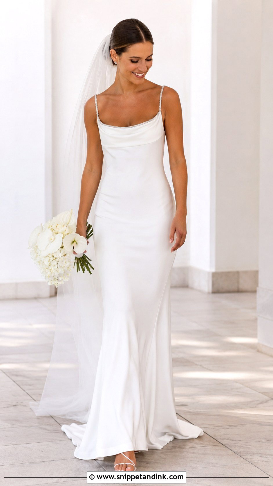 Crystal Minimal Wedding Dress - Snippet and Ink - 25 Crystal Wedding Dresses