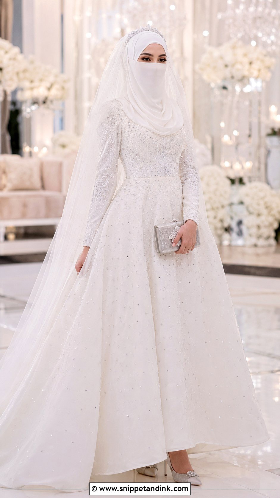 Crystal Niqab Bride Gown - Snippet and Ink - 30 Niqab Bride Ideas