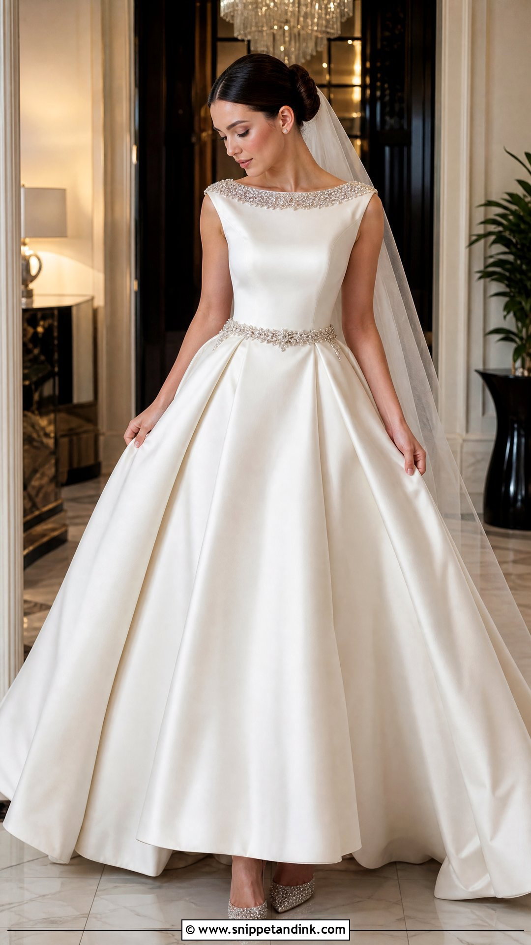 Crystal Satin Wedding Dress - Snippet and Ink - 20 Wedding Dress Crystals Ideas
