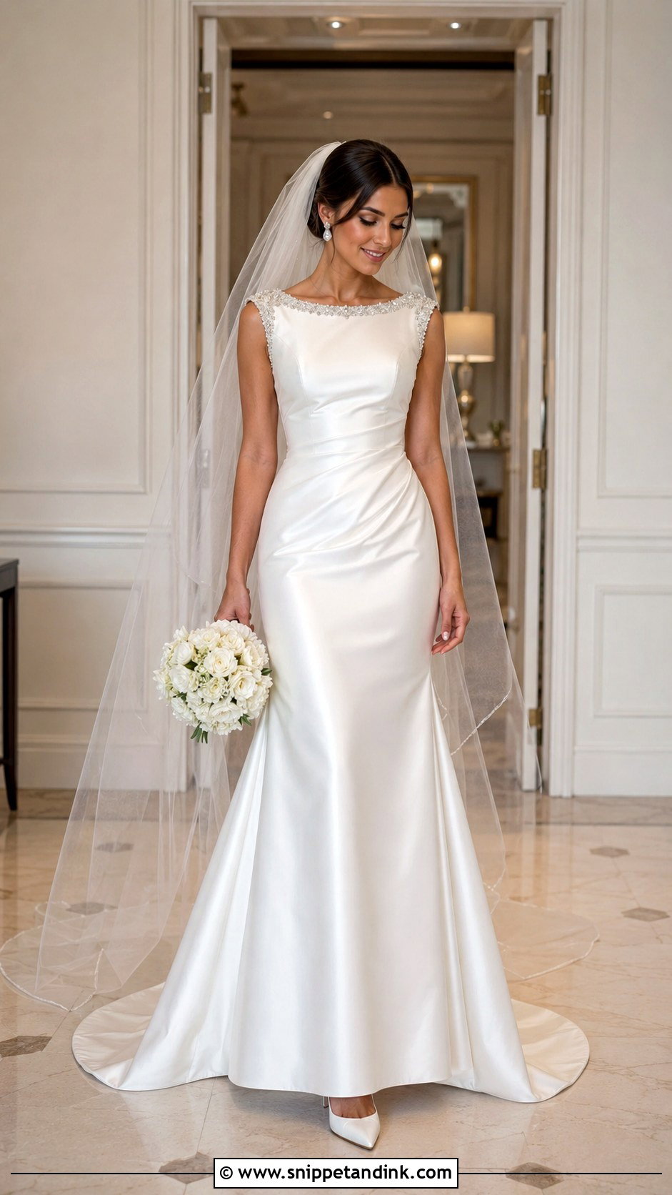 Crystal Satin Wedding Dress - Snippet and Ink - 25 Crystal Wedding Dresses
