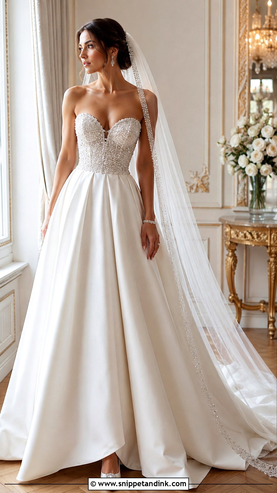 Crystal Strapless Wedding Dress - Snippet and Ink - 25 Crystal Wedding Dresses