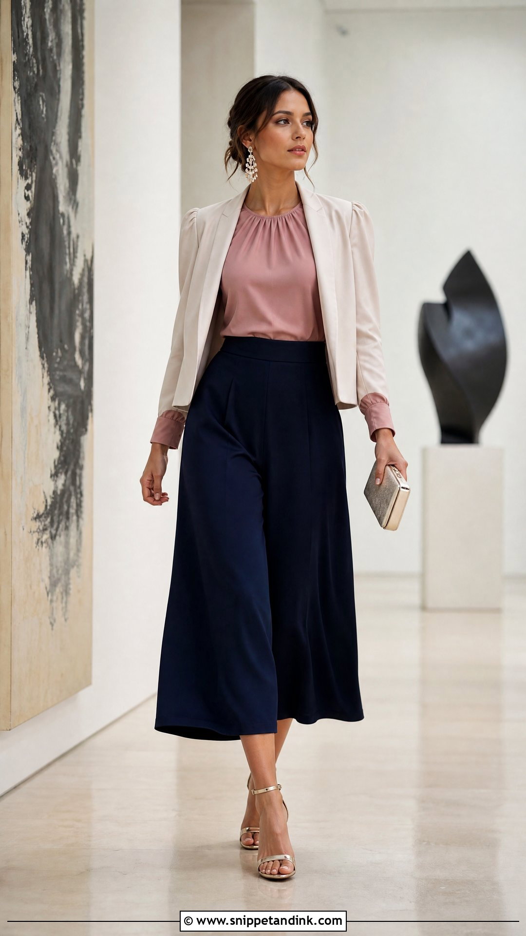 Culottes And Blouse Casual Wedding Outfit - Snippet and Ink - 20 What to Wear to a Casual Wedding Ideas
