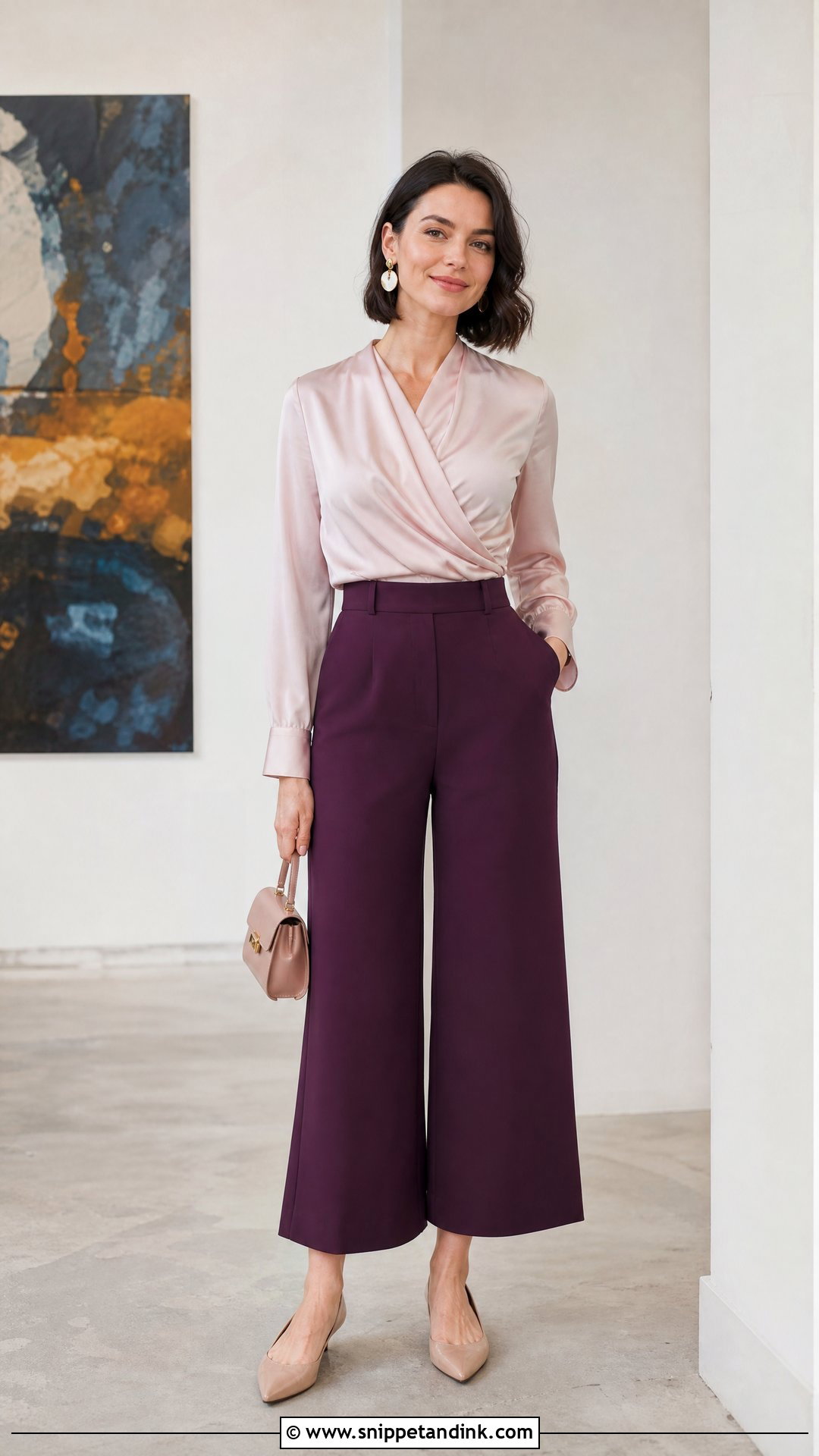 Culottes And Draped Top Wedding Breakfast Outfit - Snippet and Ink - 20 Wedding Breakfast Outfit Ideas