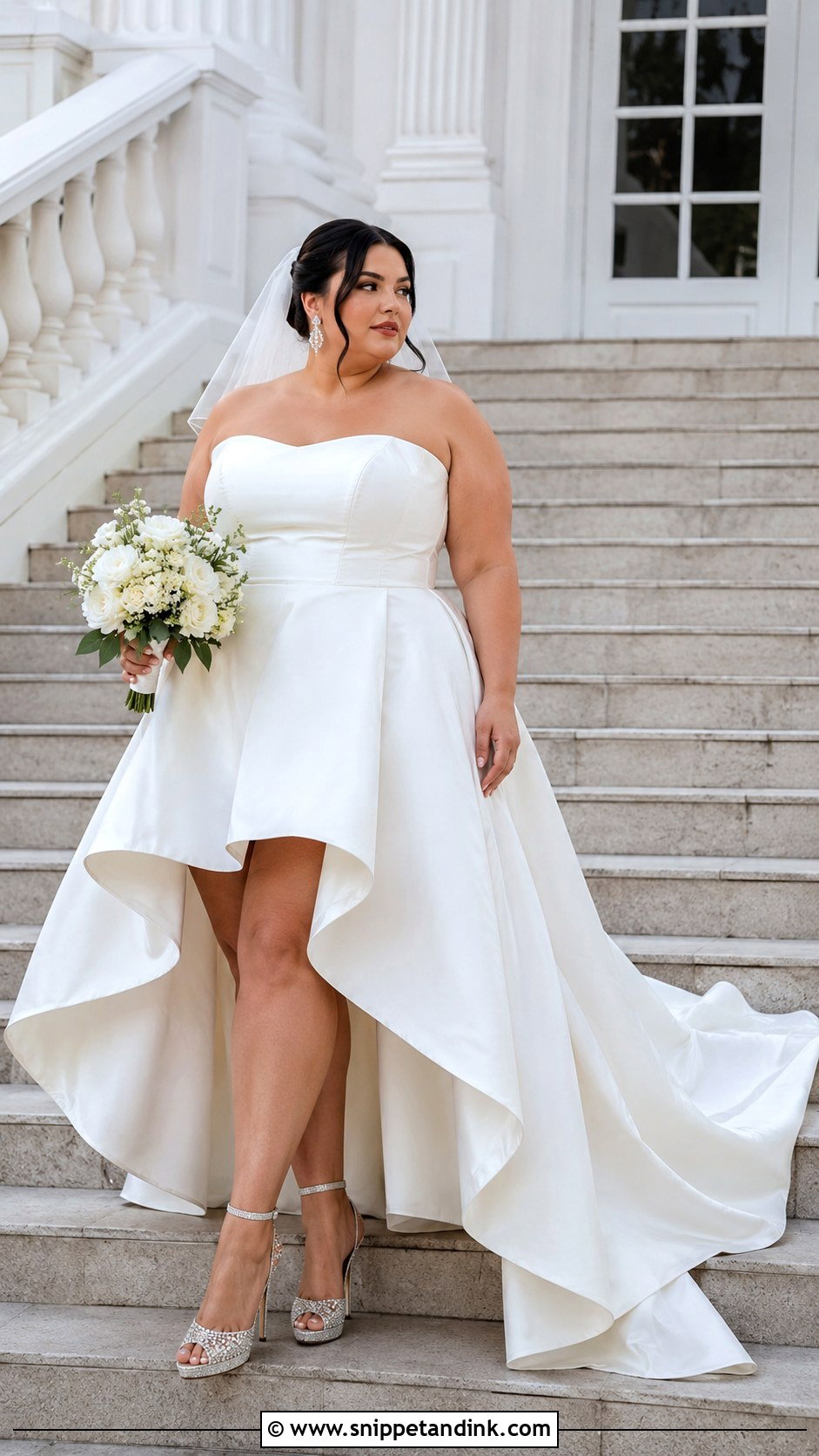 Curve High Low Wedding Dress - Snippet and Ink - 20 Curve Wedding Dresses