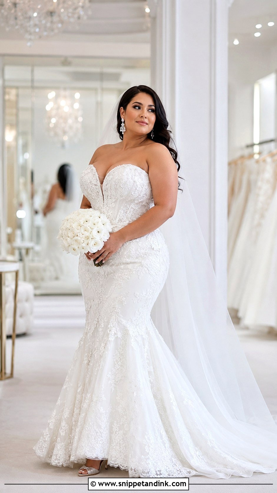 Curve Mermaid Sweetheart Wedding Dress - Snippet and Ink - 20 Curve Wedding Dresses
