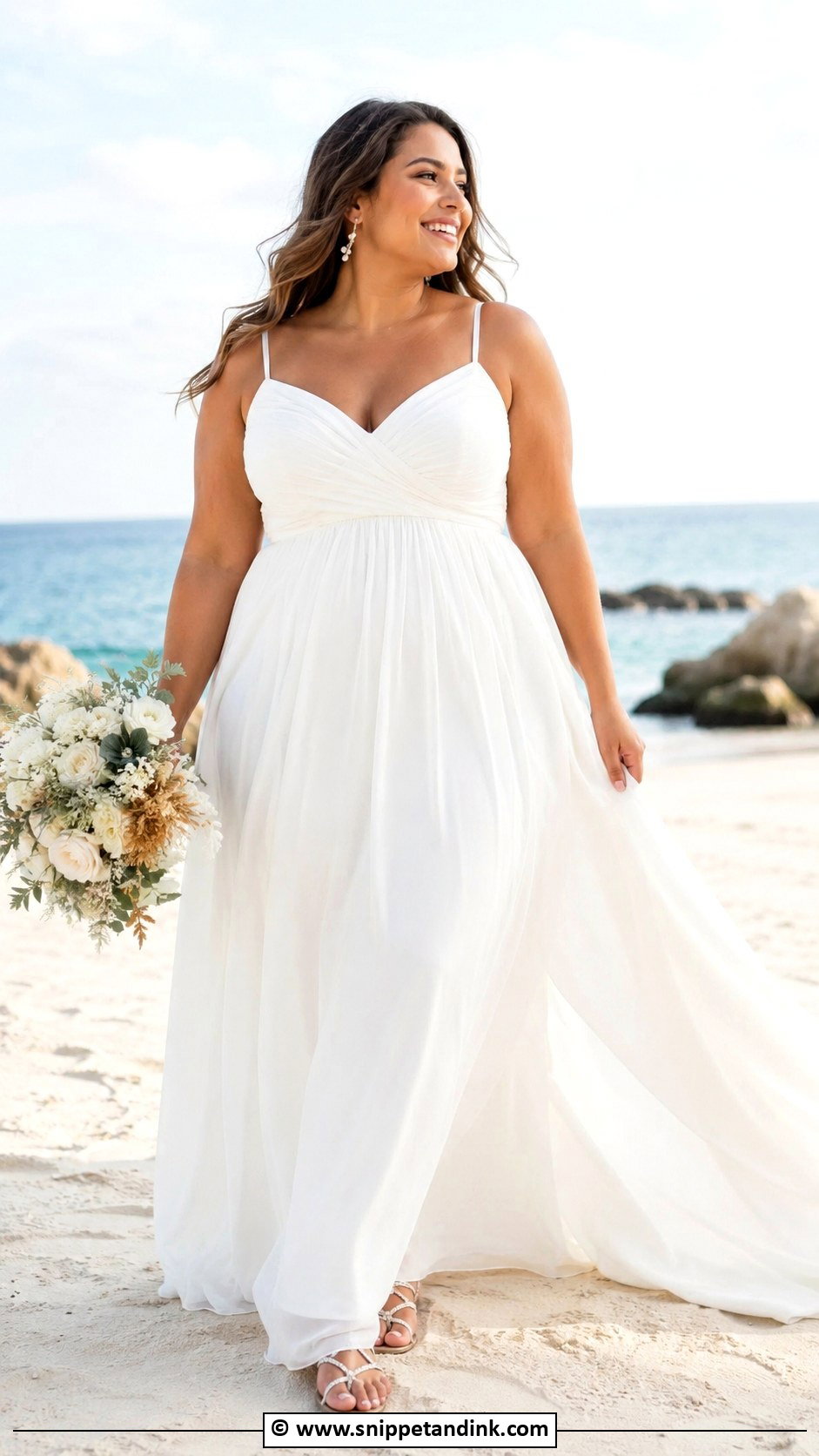 Curvy Beach Wedding Dress - Snippet and Ink - 30 Curvy Wedding Dress Ideas