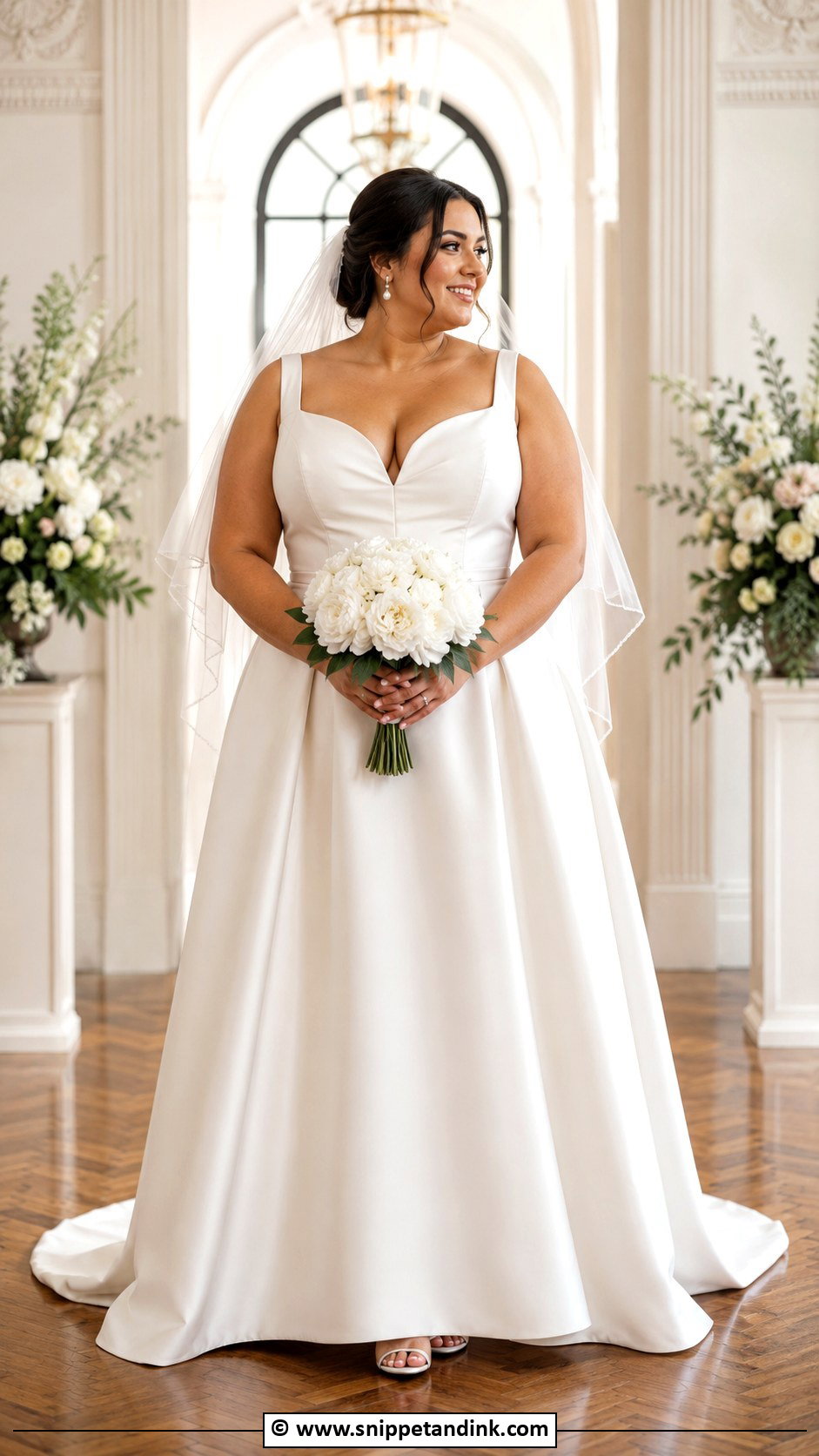Curvy Bride A Line Wedding Dress - Snippet and Ink - 25 Curvy Bride Dress Ideas