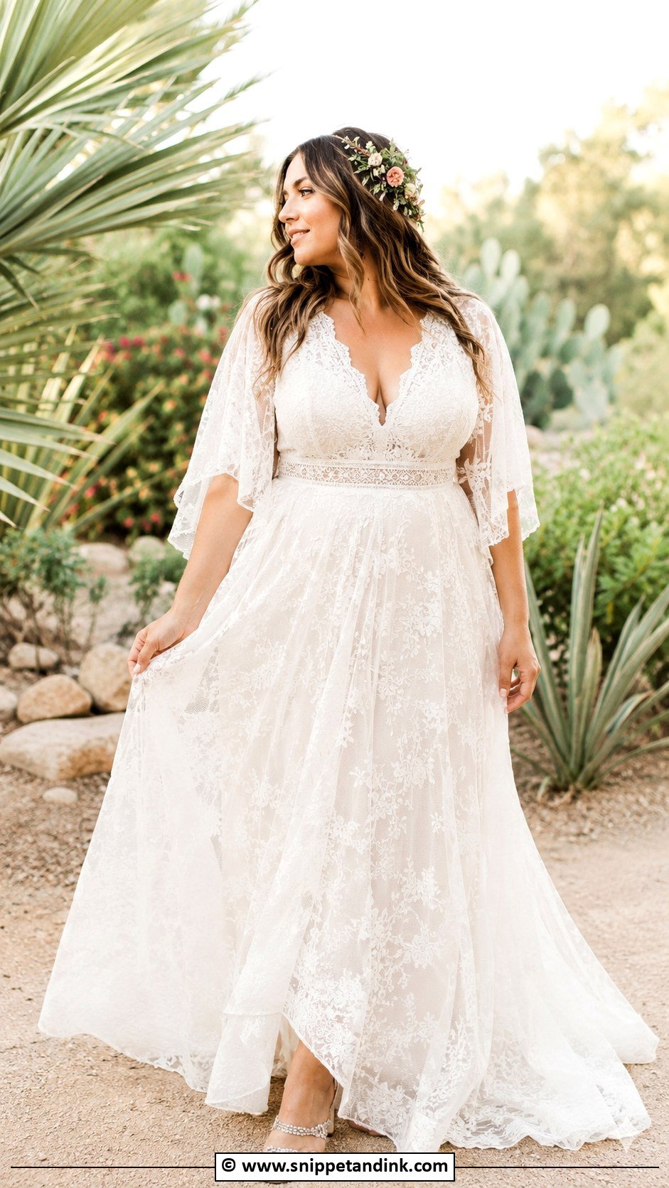 Curvy Bride Boho Wedding Dress - Snippet and Ink - 25 Curvy Bride Dress Ideas