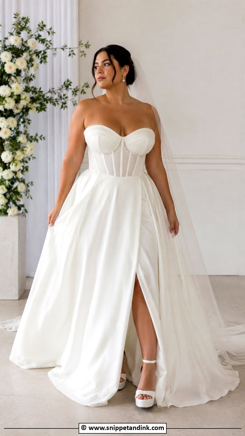 Curvy Bride Corset Wedding Dress - Snippet and Ink - 25 Curvy Bride Dress Ideas