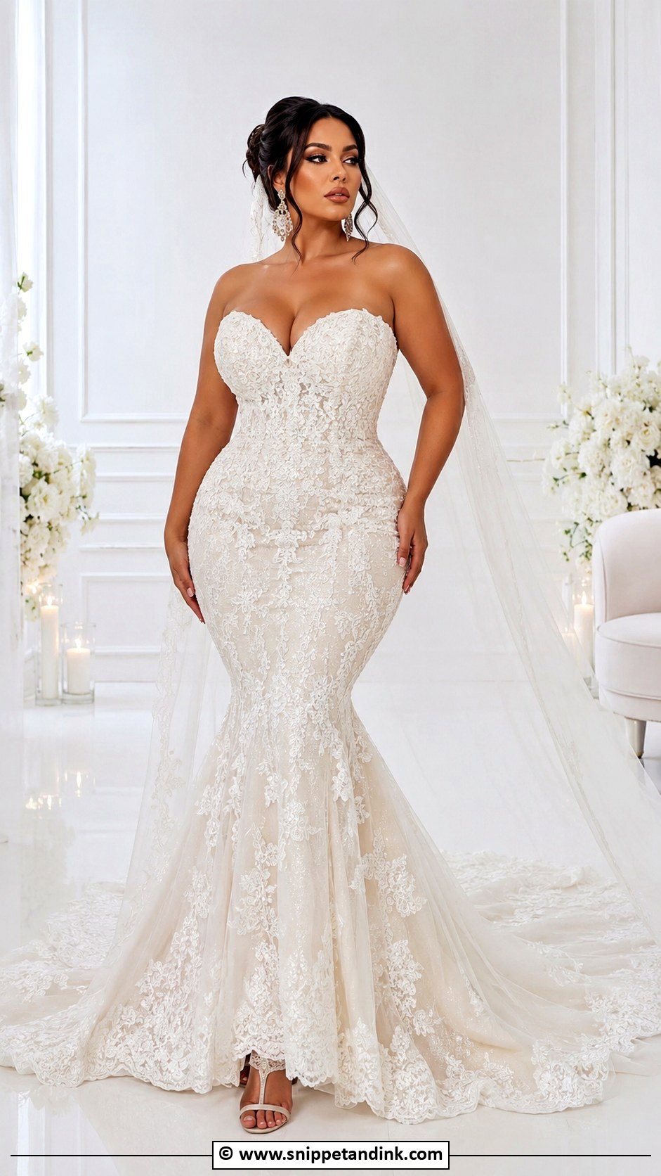 Curvy Bride Mermaid Wedding Dress - Snippet and Ink - 25 Curvy Bride Dress Ideas