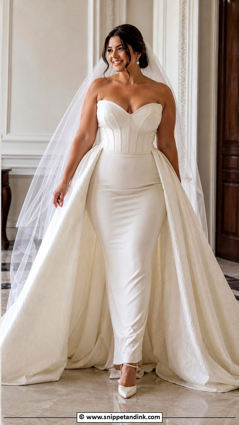 Curvy Bride Wedding Dress With Detachable Skirt - Snippet and Ink - 25 Curvy Bride Dress Ideas