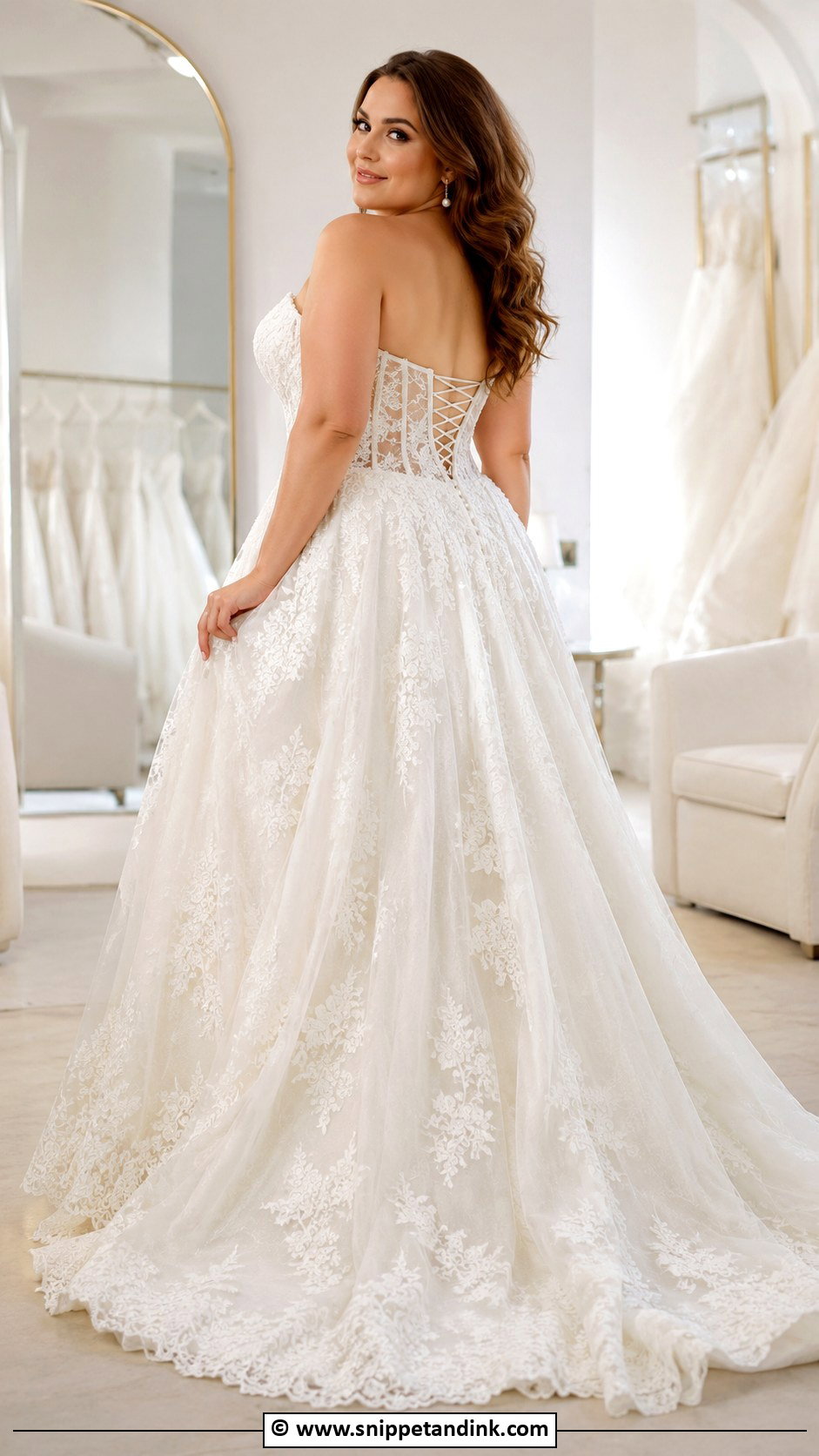 Curvy Corset Wedding Dress - Snippet and Ink - 30 Curvy Wedding Dress Ideas