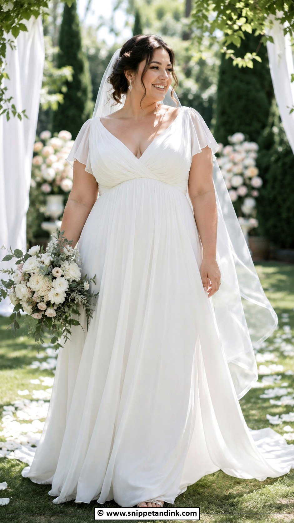 Curvy Empire Waist Wedding Dress - Snippet and Ink - 30 Curvy Wedding Dress Ideas