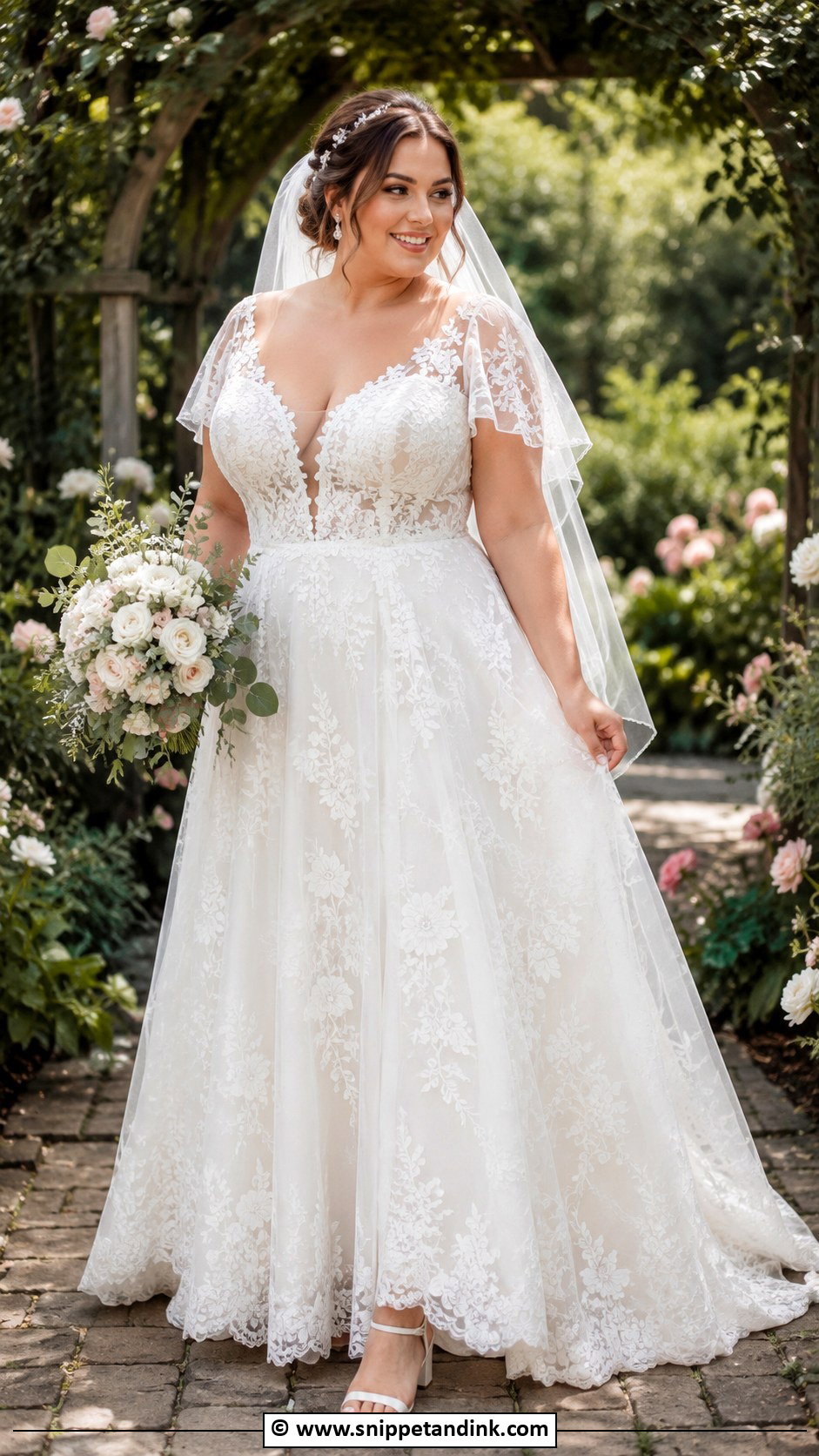 Curvy Garden Wedding Dress - Snippet and Ink - 30 Curvy Wedding Dress Ideas