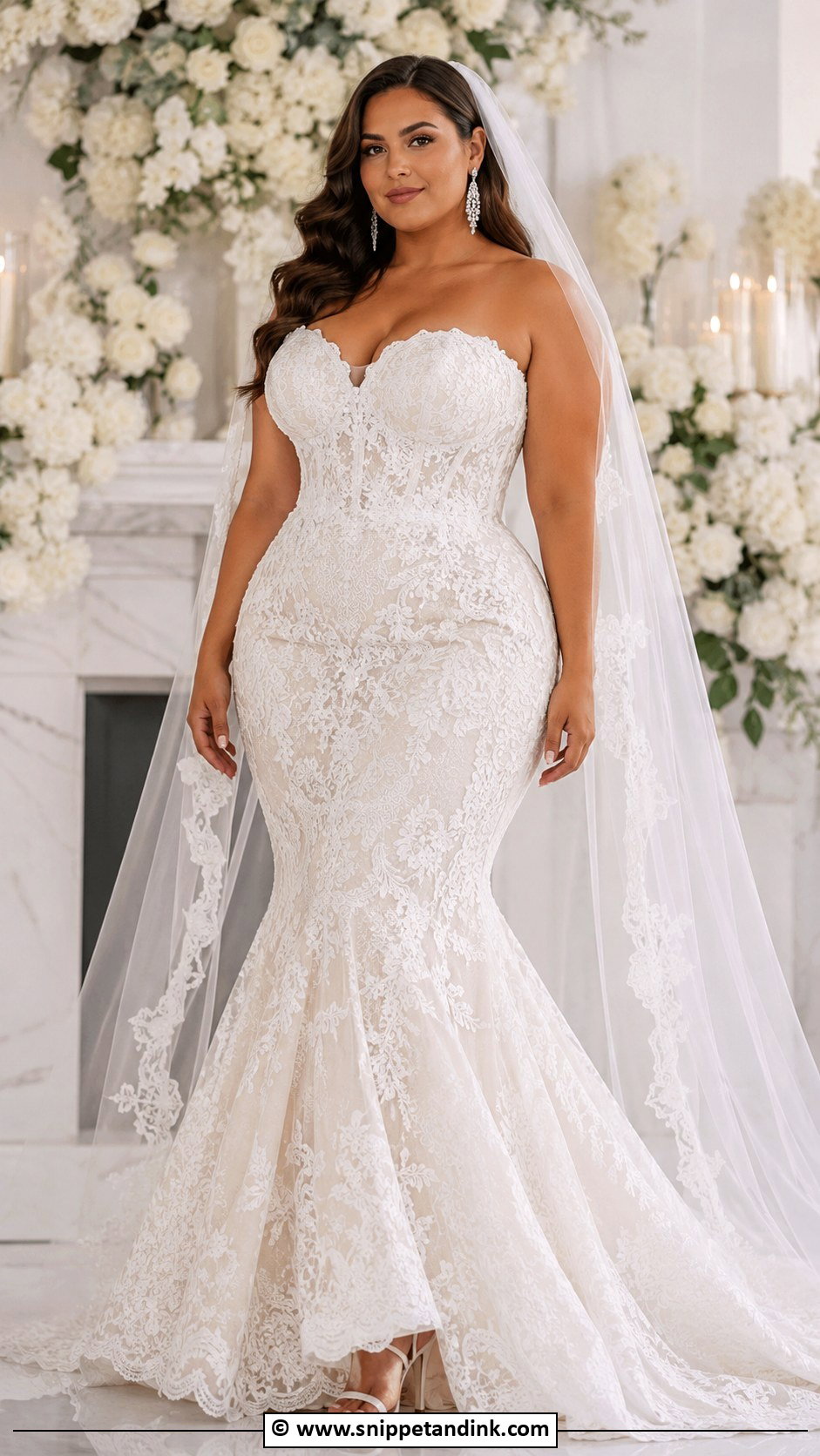 Curvy Mermaid Wedding Dress - Snippet and Ink - 30 Curvy Wedding Dress Ideas
