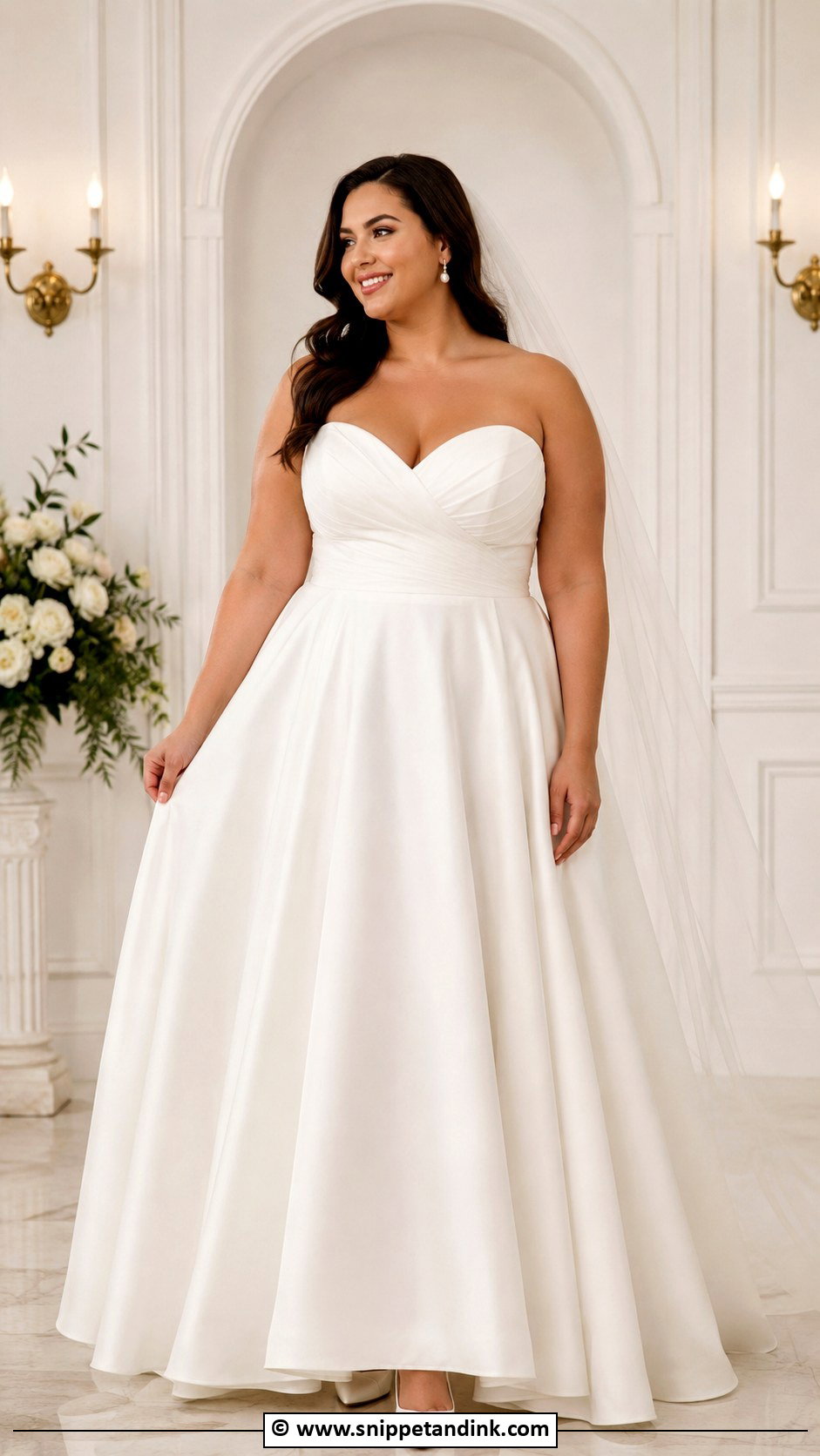 Curvy Sweetheart Wedding Dress - Snippet and Ink - 30 Curvy Wedding Dress Ideas