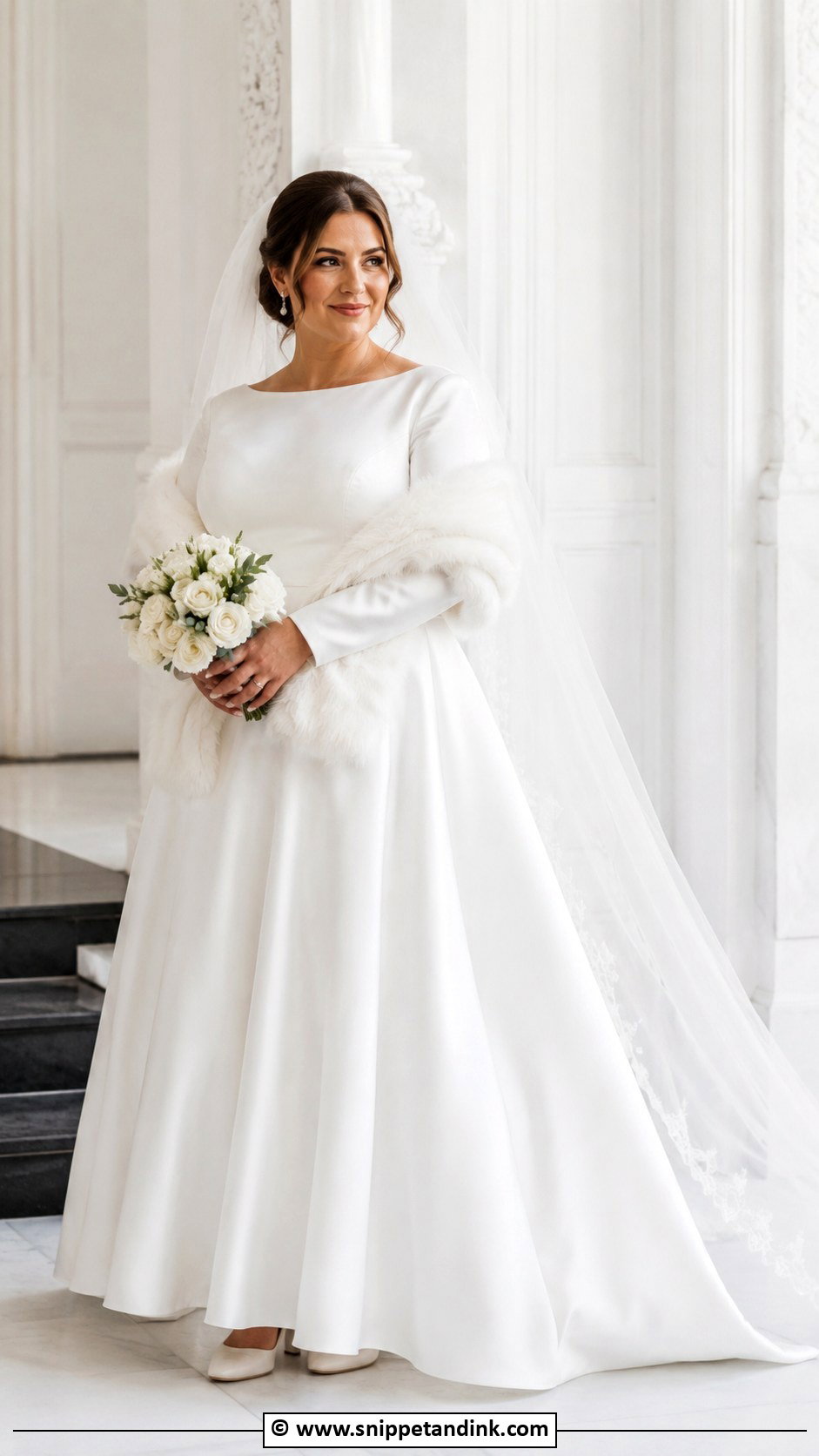 Curvy Winter Wedding Dress - Snippet and Ink - 30 Curvy Wedding Dress Ideas