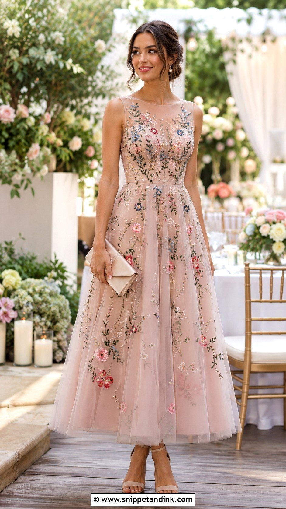 Custom Floral Embroidered Gown - Snippet and Ink - 20 Custom Gown Ideas