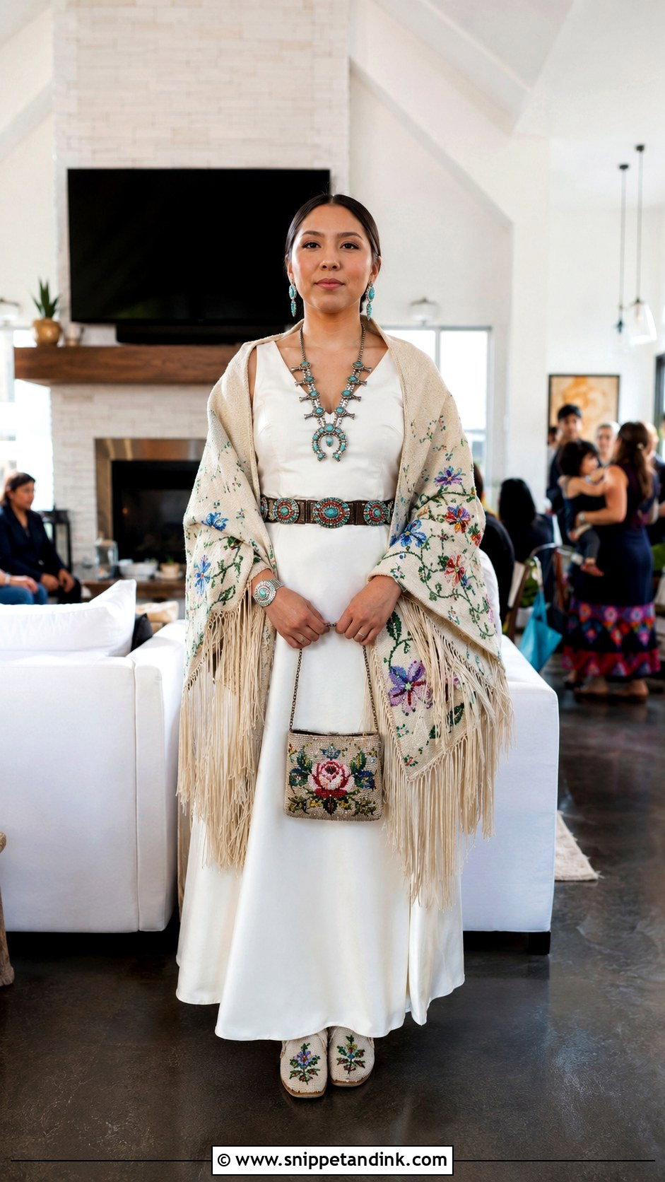 Custom Native Wedding Dress With Family Heirlooms - Snippet and Ink - 20 Native Wedding Dress Ideas