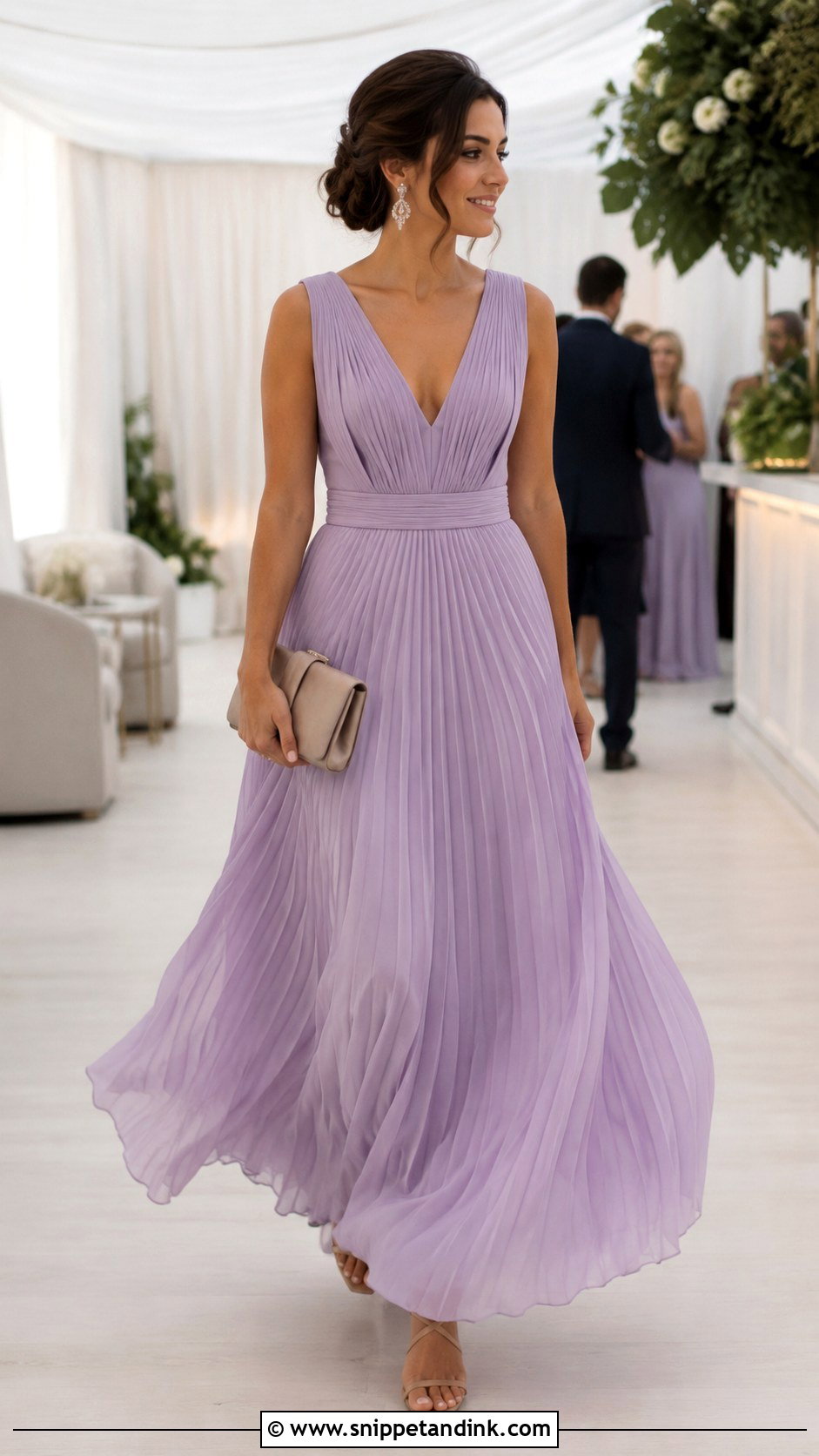 Custom Pleated Chiffon Gown - Snippet and Ink - 20 Custom Gown Ideas