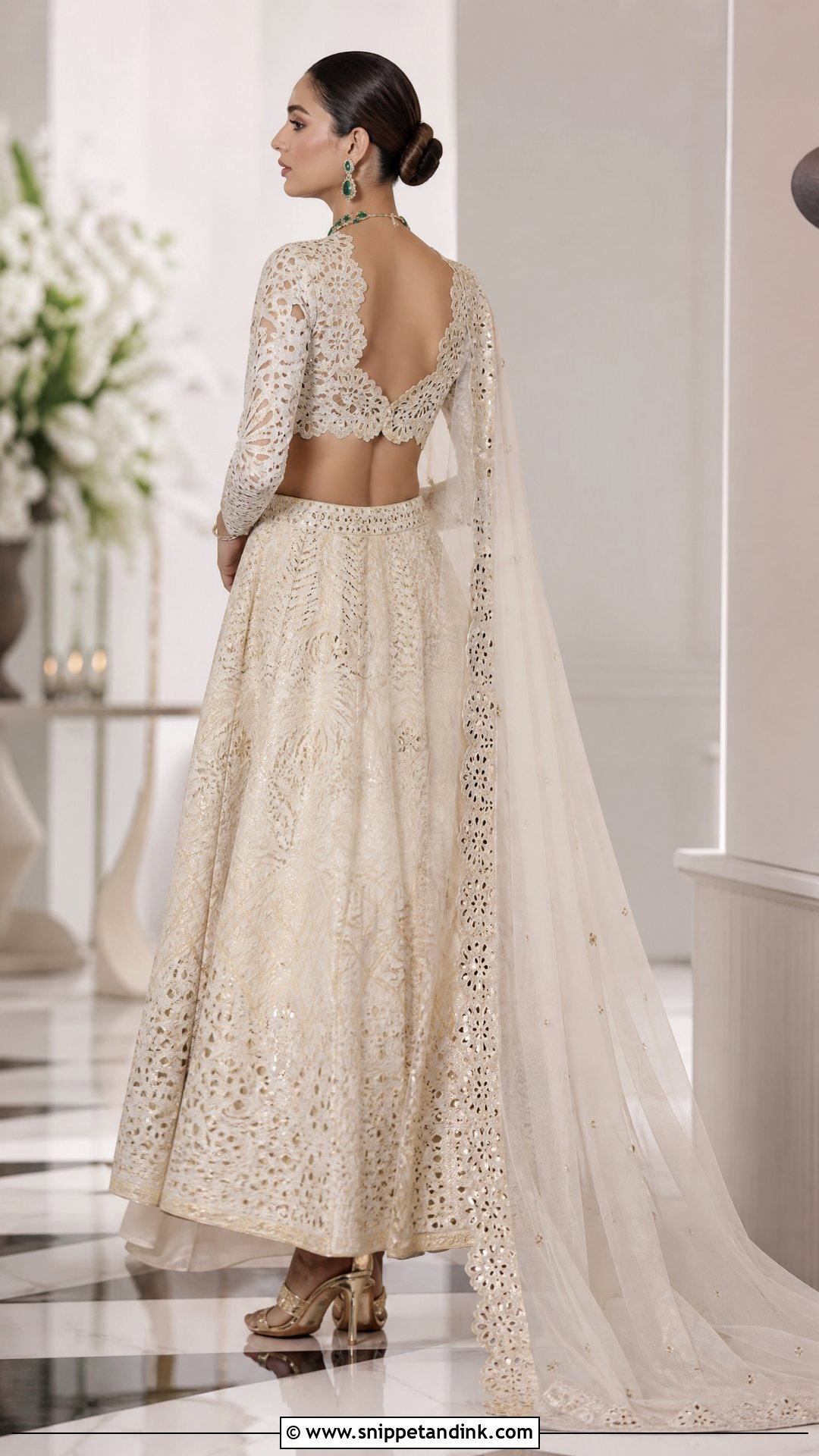 Cutwork Bridal Blouse - Snippet and Ink - 20 Bridal Wedding Blouse Design Ideas