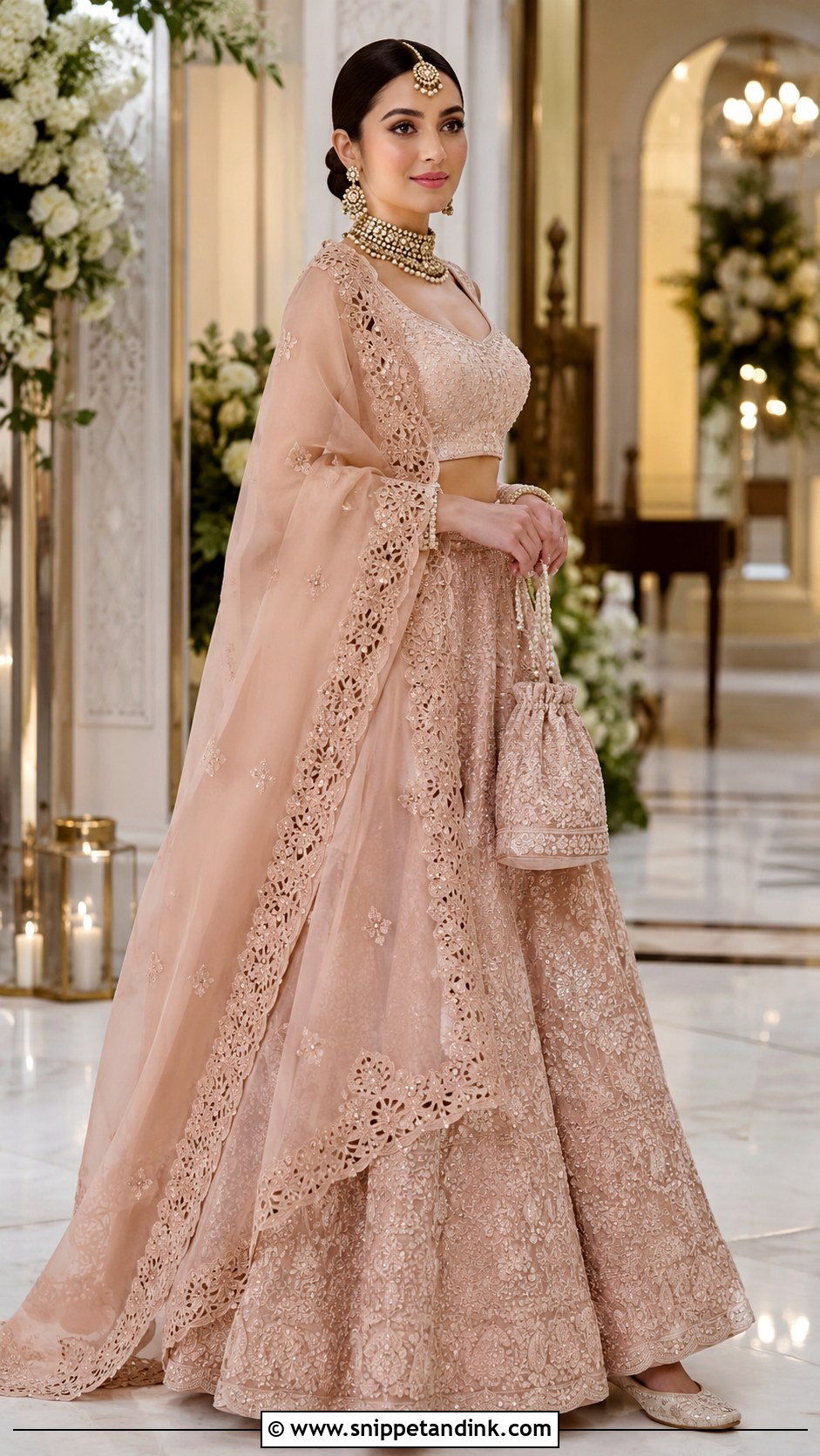 Cutwork Bridal Dupatta - Snippet and Ink - 20 Bridal Duppata Design Ideas