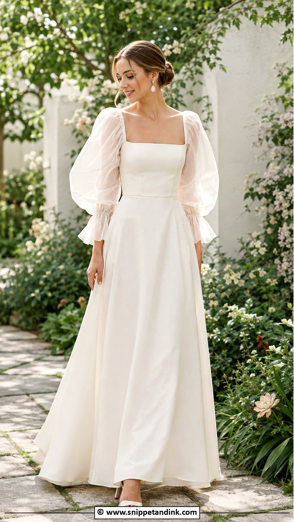 DIY Puff Sleeve Wedding Dress - Snippet and Ink - 25 Diy Wedding Dress Ideas