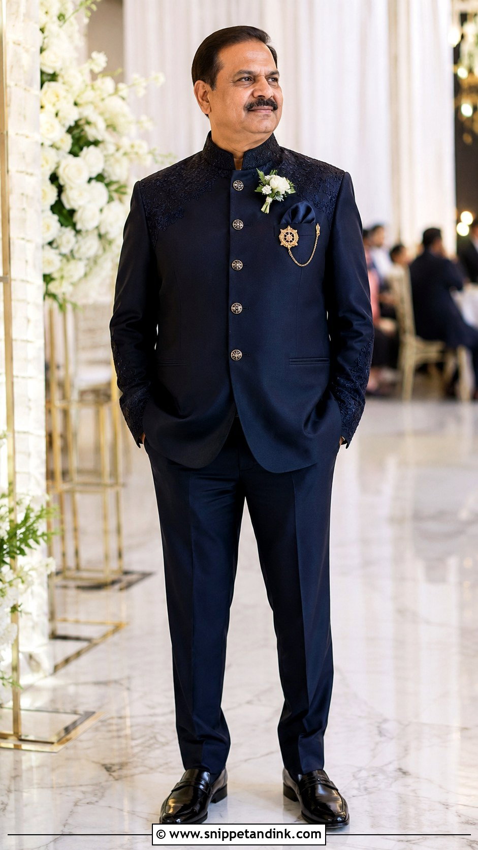 Dad of the Bride Bandhgala Suit - Snippet and Ink - 20 Dad of the Bride Outfit Ideas