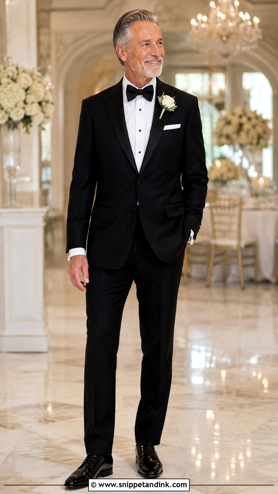 Dad of the Bride Black Tuxedo - Snippet and Ink - 20 Dad of the Bride Outfit Ideas