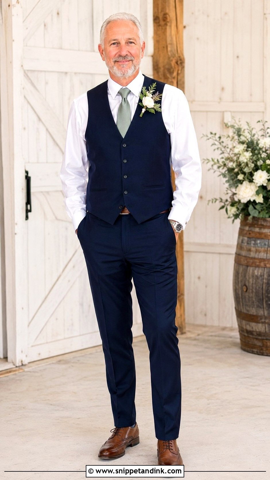 Dad of the Bride Vest and Trousers - Snippet and Ink - 20 Dad of the Bride Outfit Ideas