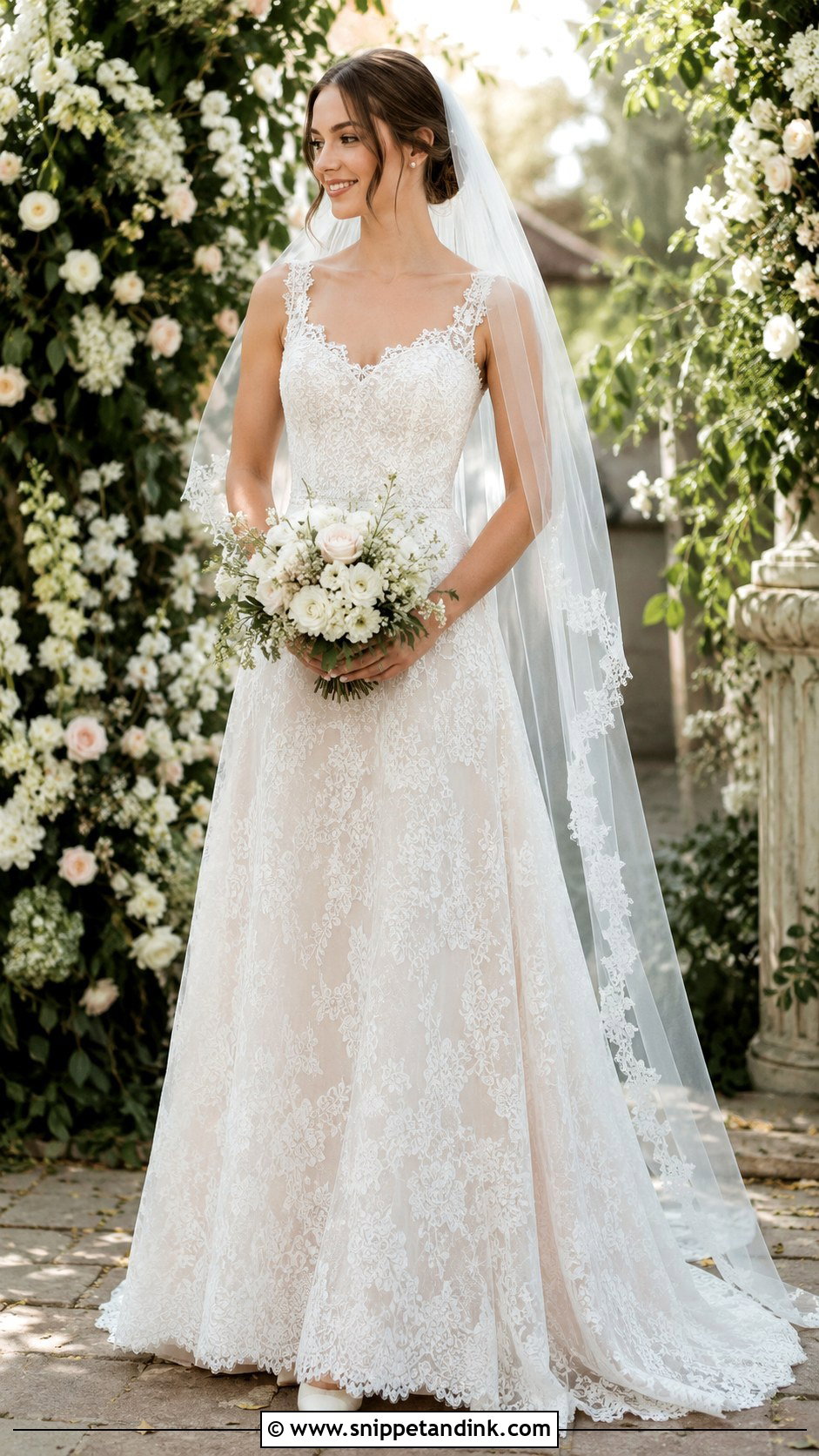 Dainty Lace Wedding Dress - Snippet and Ink - 30 Dainty Wedding Dress Ideas