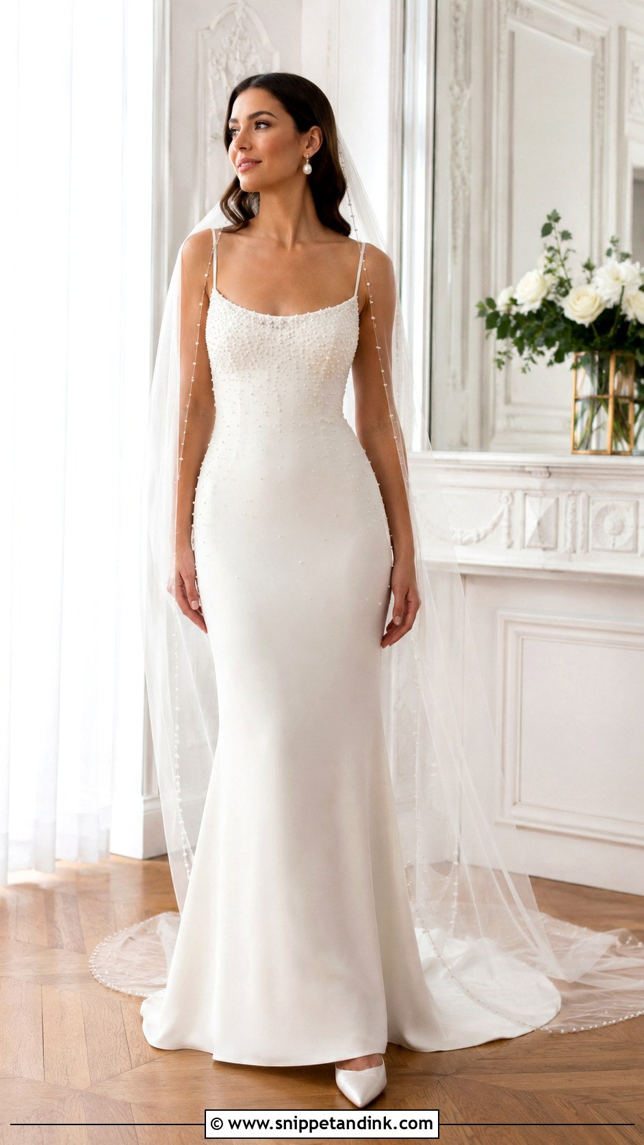 Dainty Pearl Wedding Dress - Snippet and Ink - 30 Dainty Wedding Dress Ideas