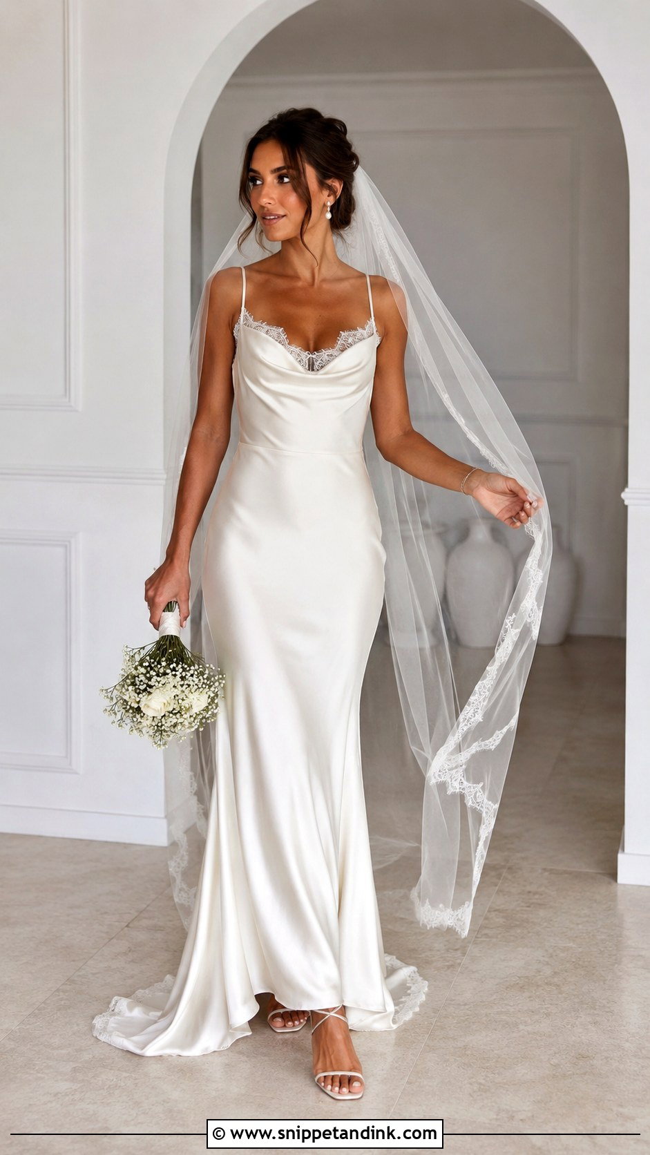 Dainty Slip Wedding Dress - Snippet and Ink - 30 Dainty Wedding Dress Ideas