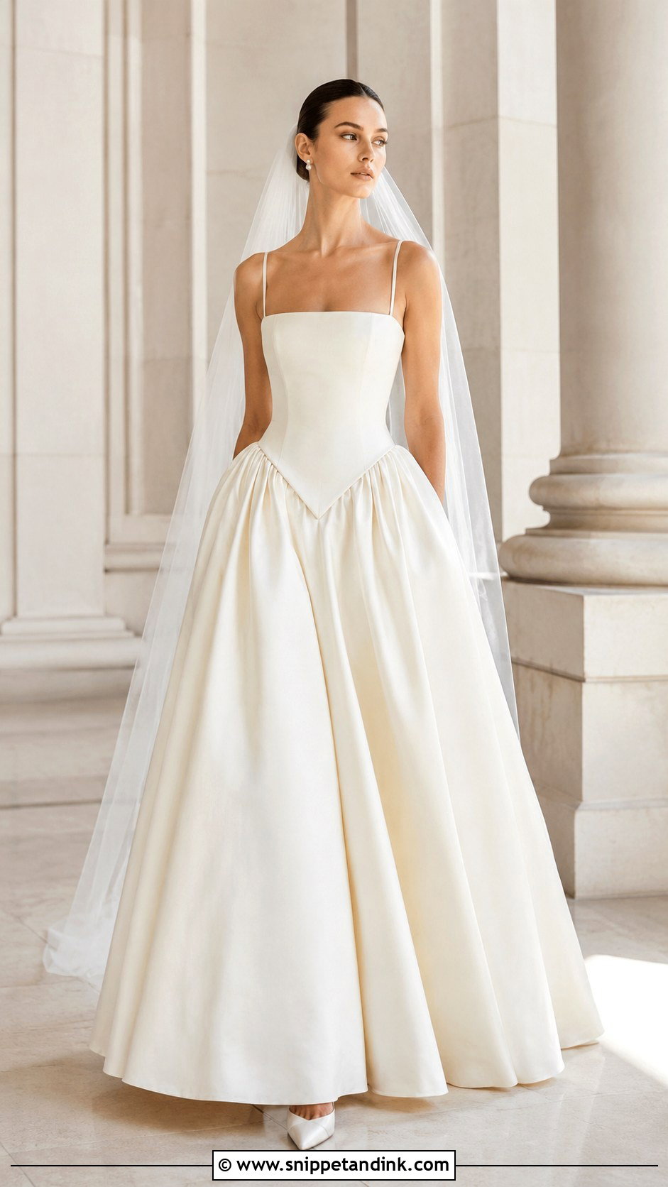Danielle Frankel Basque Waist Wedding Dress - Snippet and Ink - 25 Danielle Frankel Wedding Dress Ideas