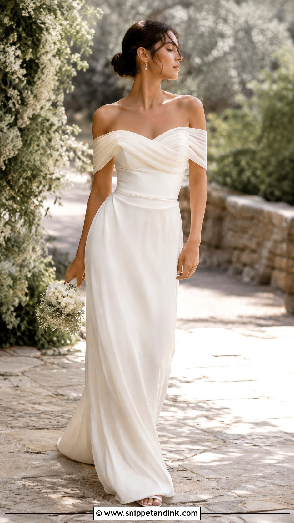Danielle Frankel Off Shoulder Wedding Dress - Snippet and Ink - 25 Danielle Frankel Wedding Dress Ideas