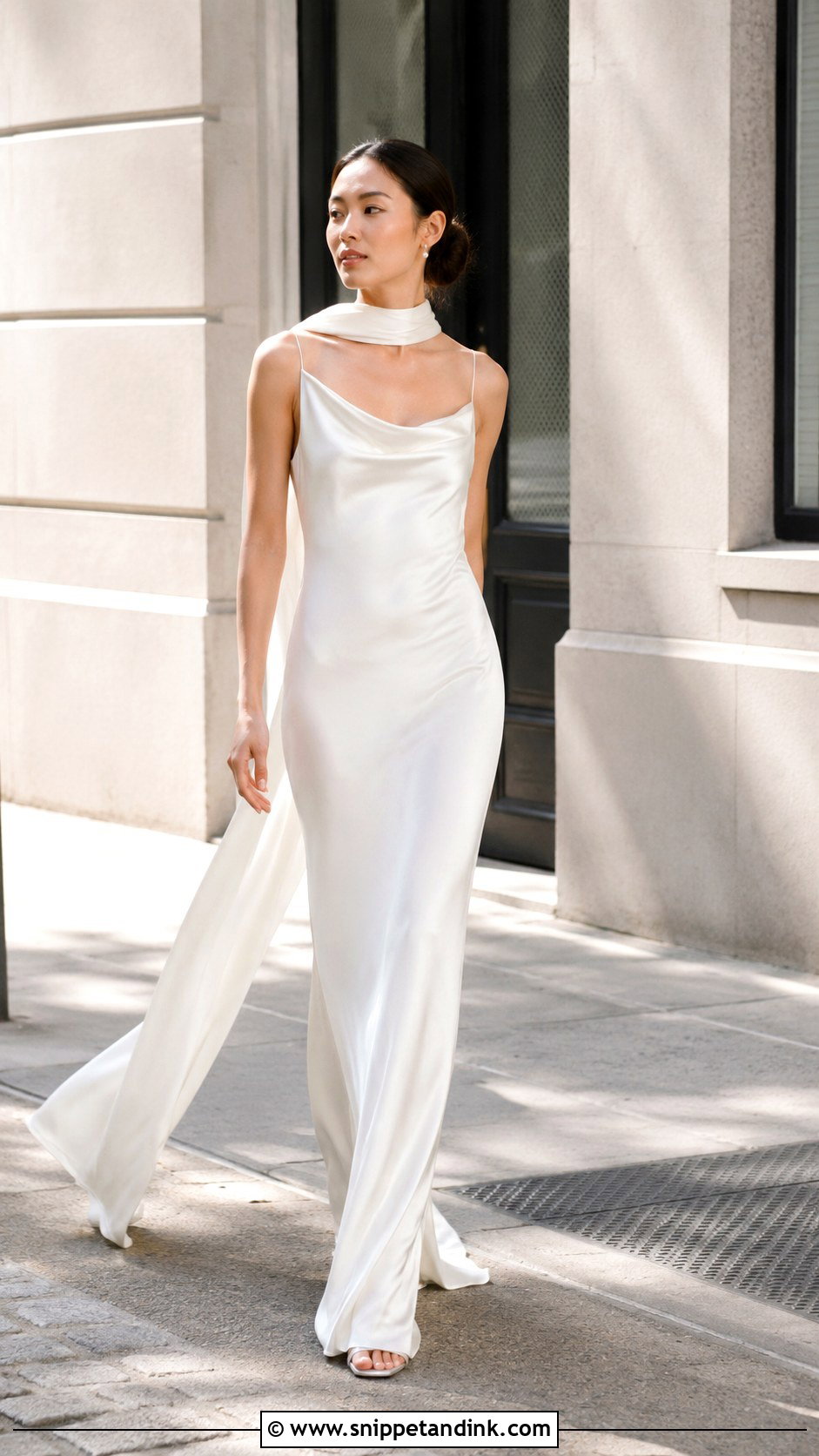 Danielle Frankel Scarf Wedding Dress - Snippet and Ink - 25 Danielle Frankel Wedding Dress Ideas