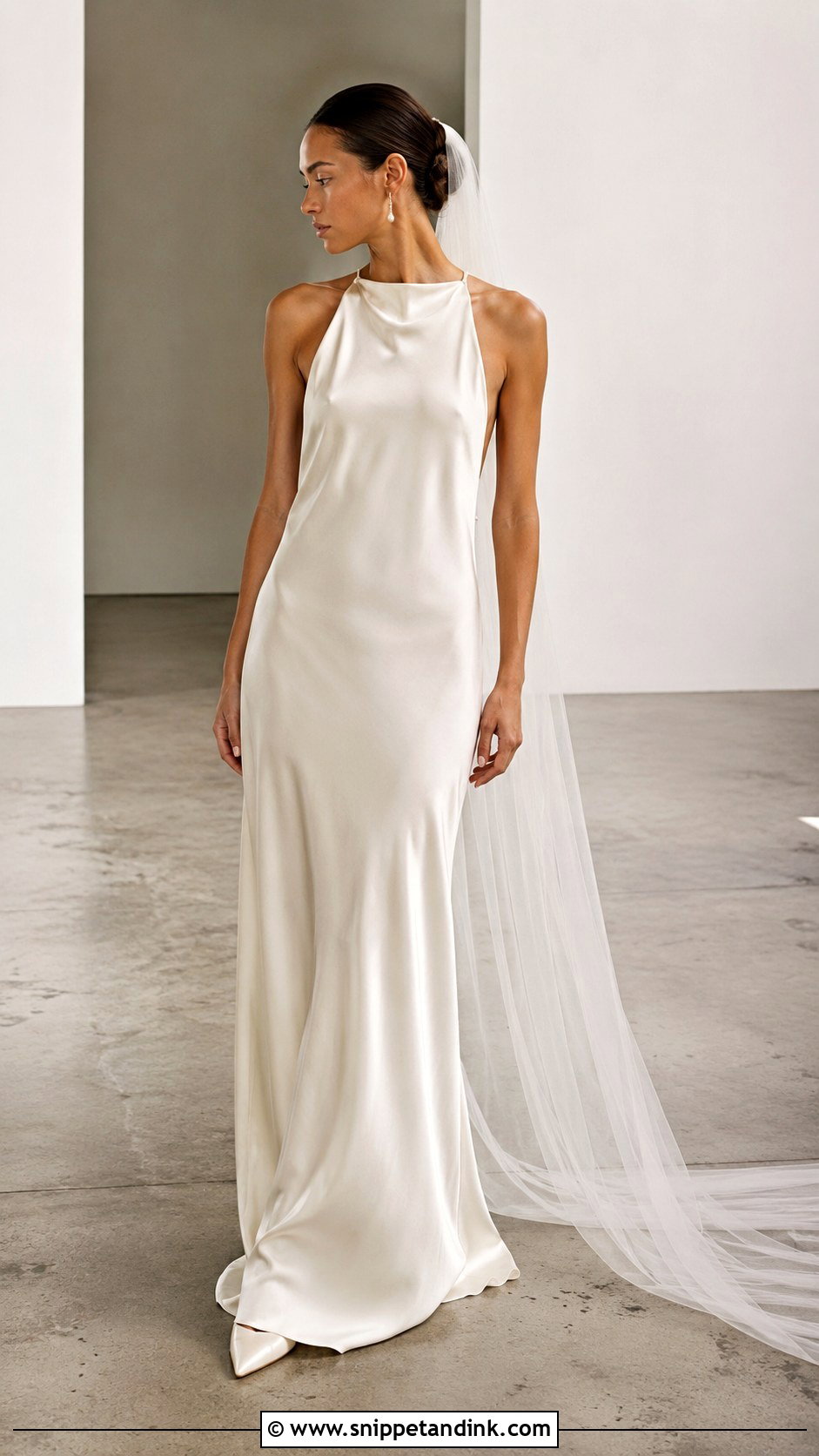 Danielle Frankel Silk Column Wedding Dress - Snippet and Ink - 25 Danielle Frankel Wedding Dress Ideas