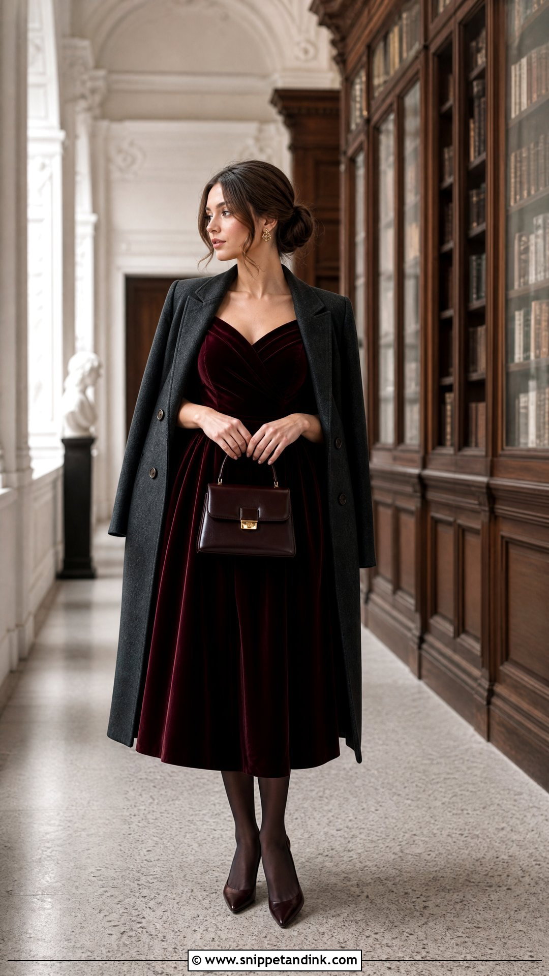 Dark Academia Velvet Wedding Outfit - Snippet and Ink - 20 Wedding Outfit Aesthetic Ideas