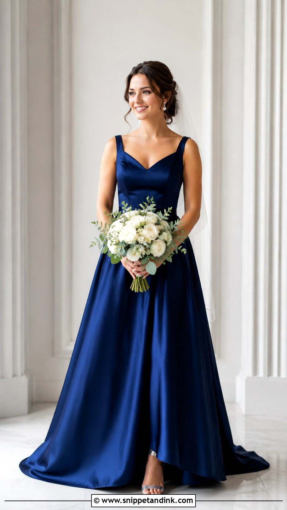 Dark Blue A Line Wedding Dress - Snippet and Ink - 25 Dark Blue Wedding Dress Ideas
